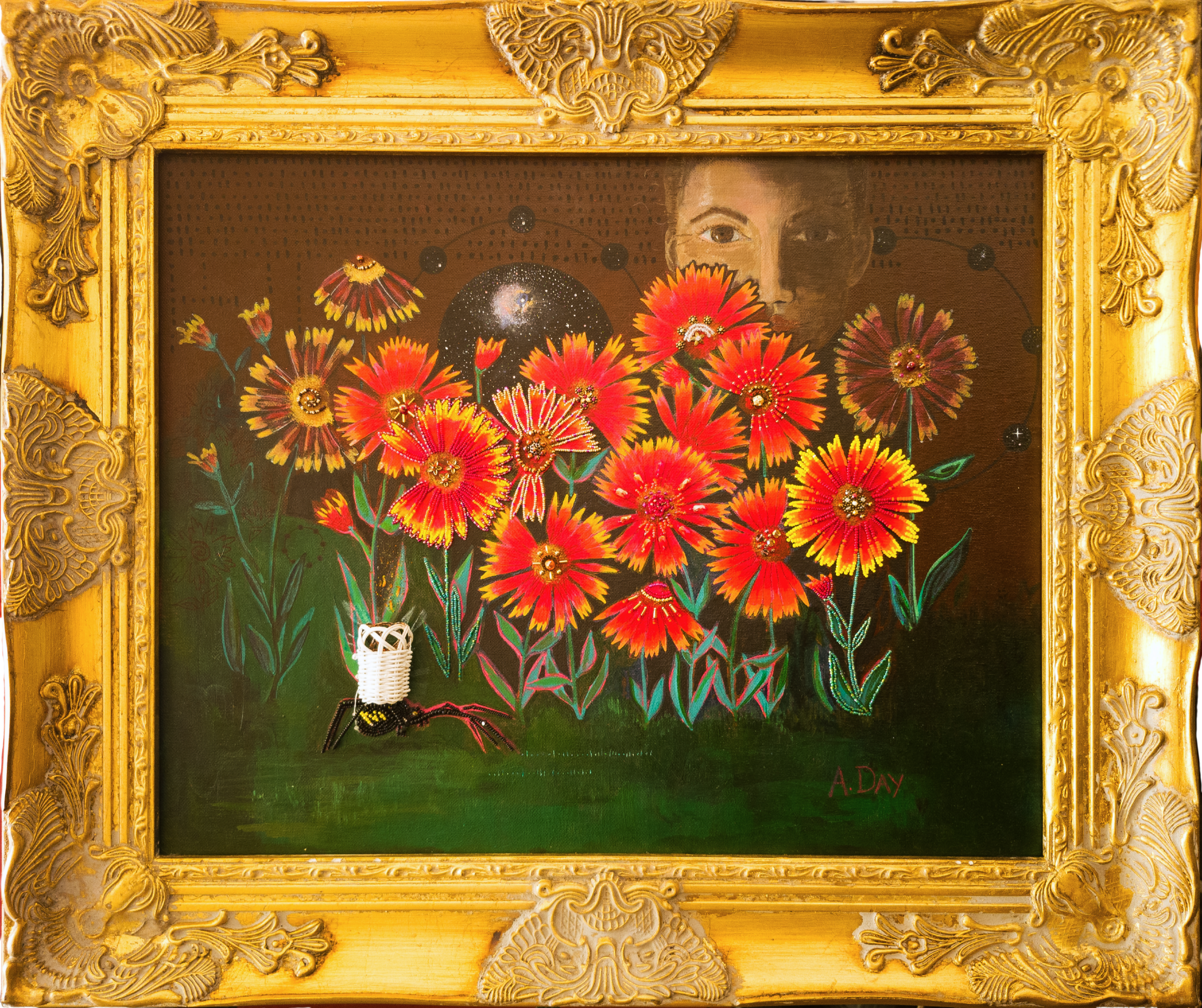 The Spider's Gift — 16 x 20 in., 2024, Framed