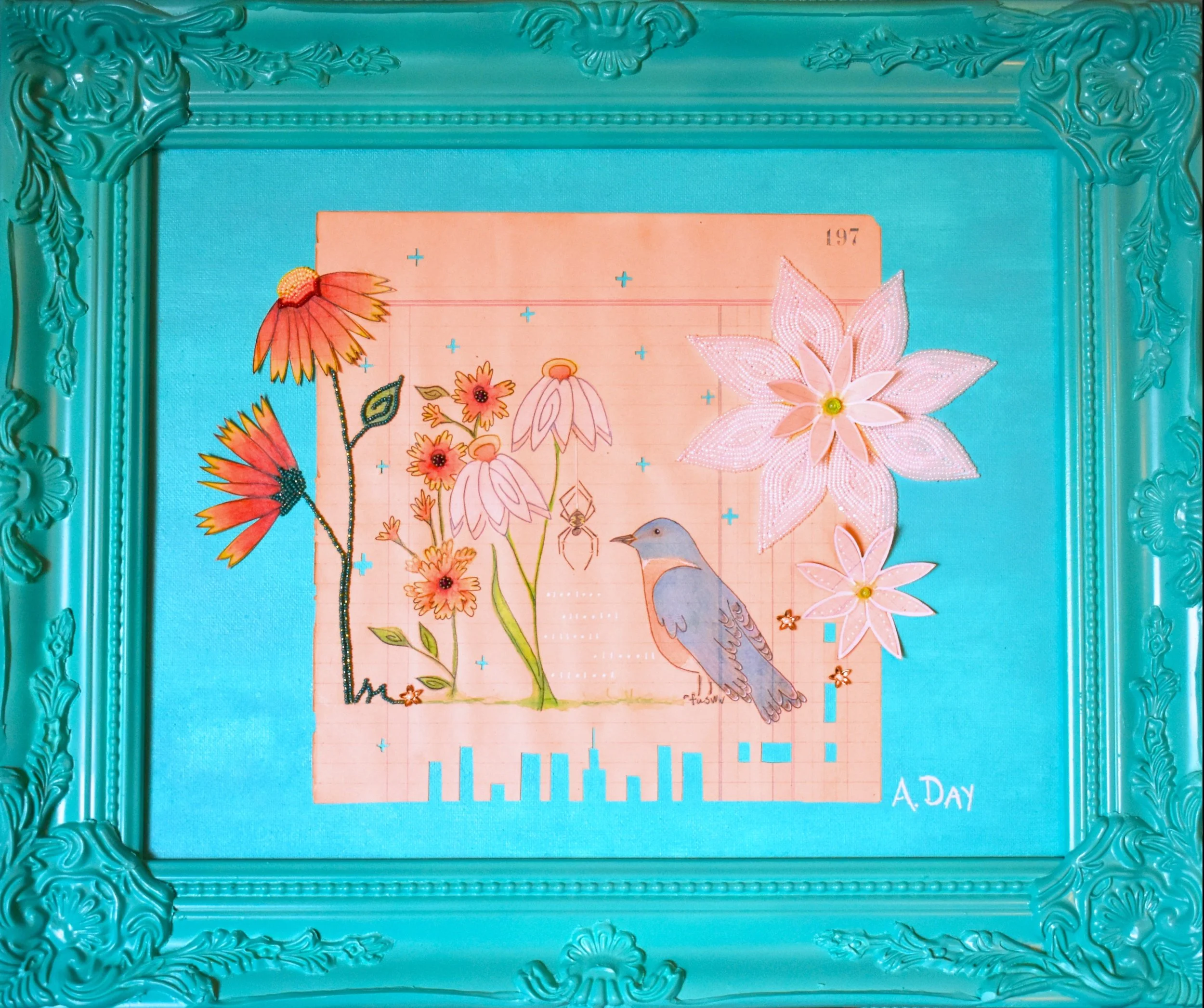 A Spider's Salutation — 11 x 14 in., 2024, Framed