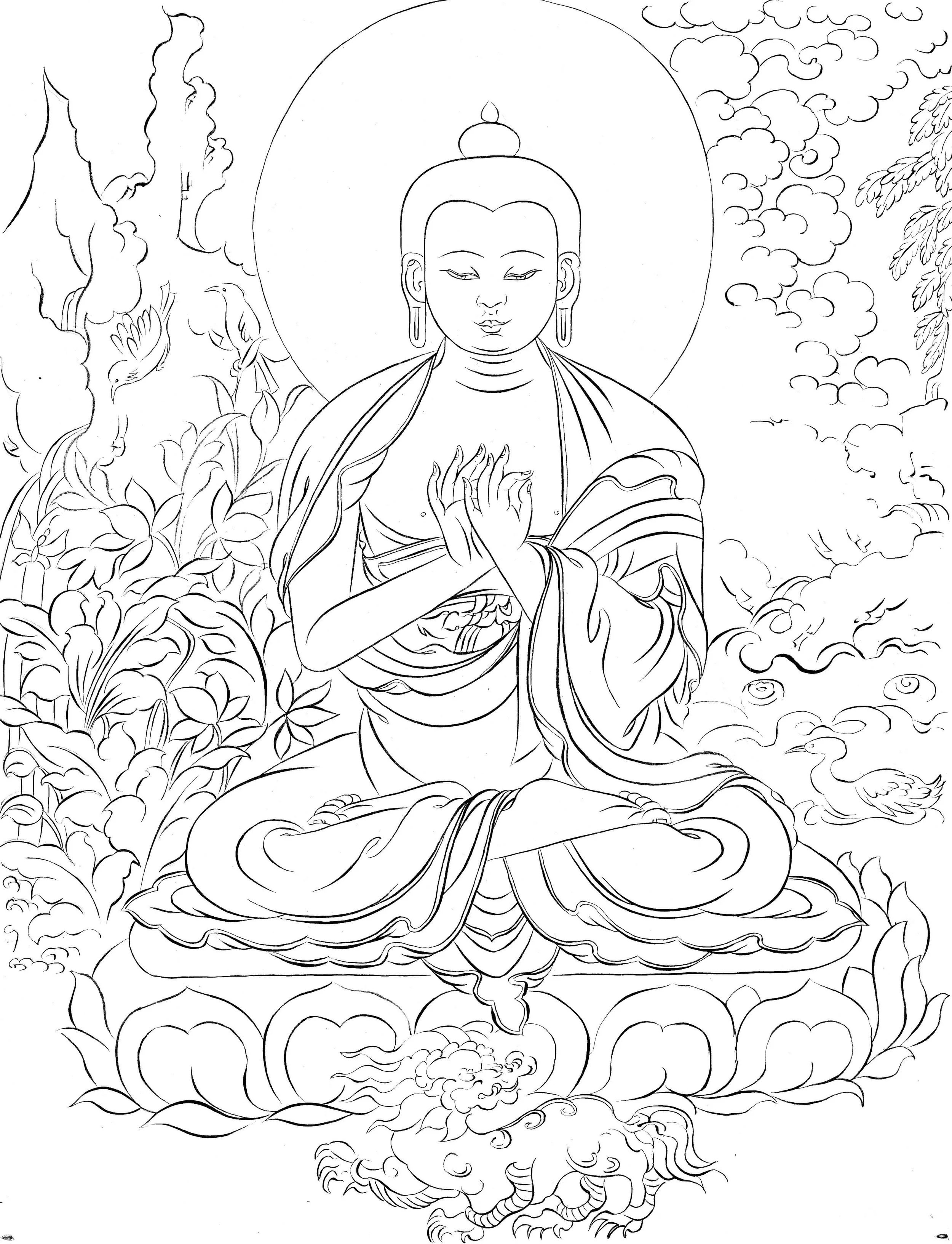 Buddha Dharmachakra Mudra & Dragon 2016