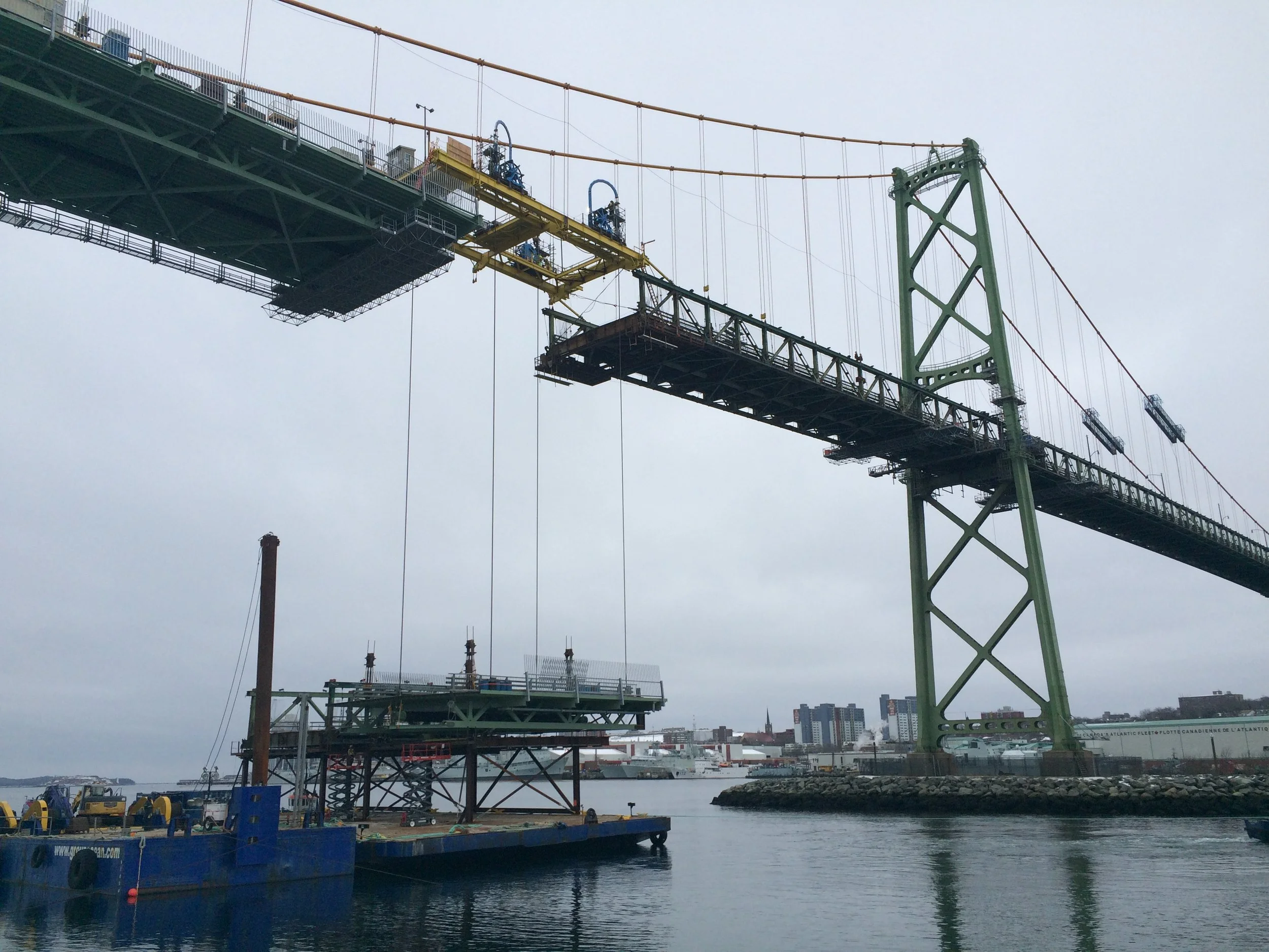MacDonald Bridge Redecking THE BIG LIFT