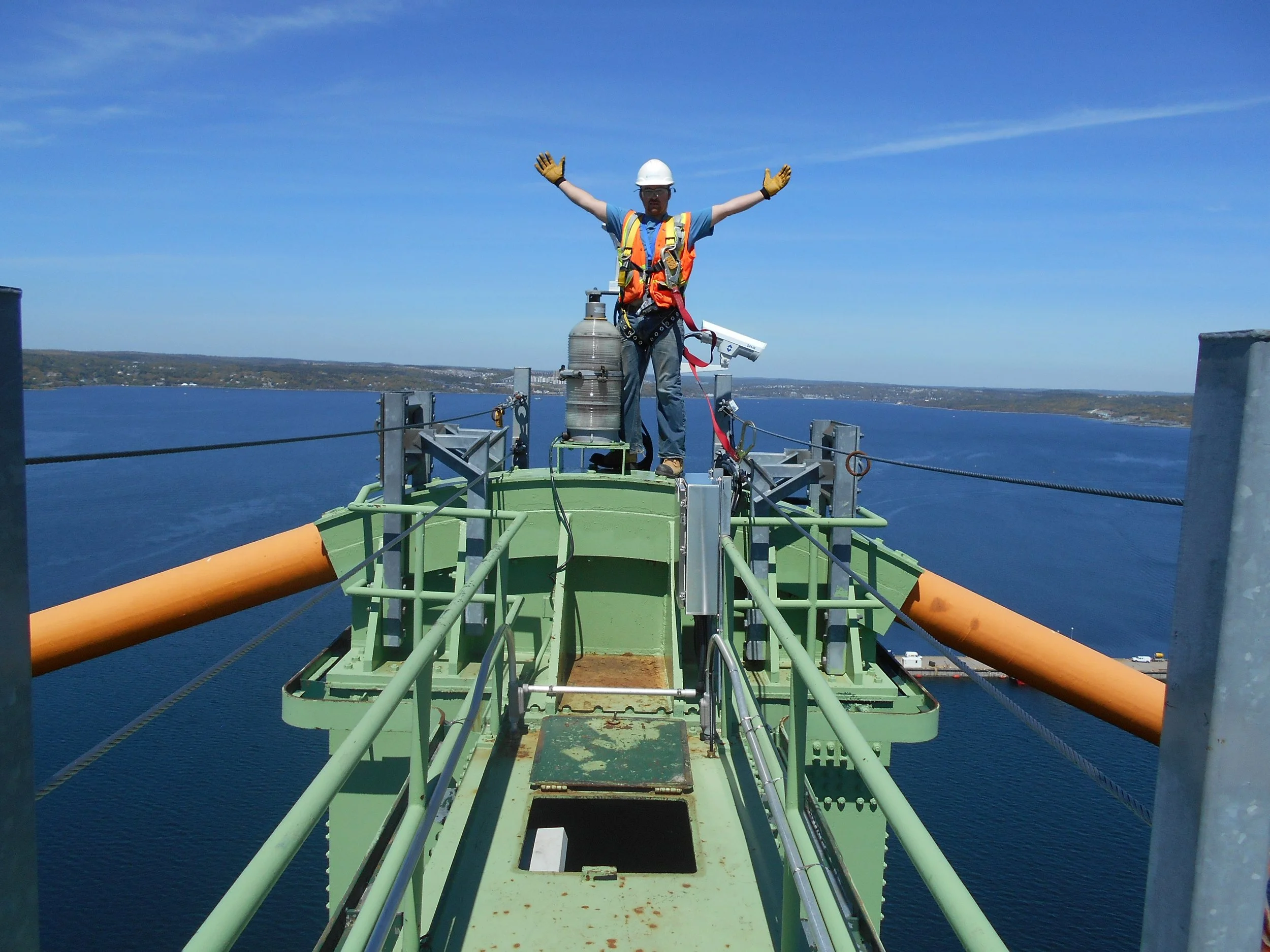 Atop the Mackay Bridge