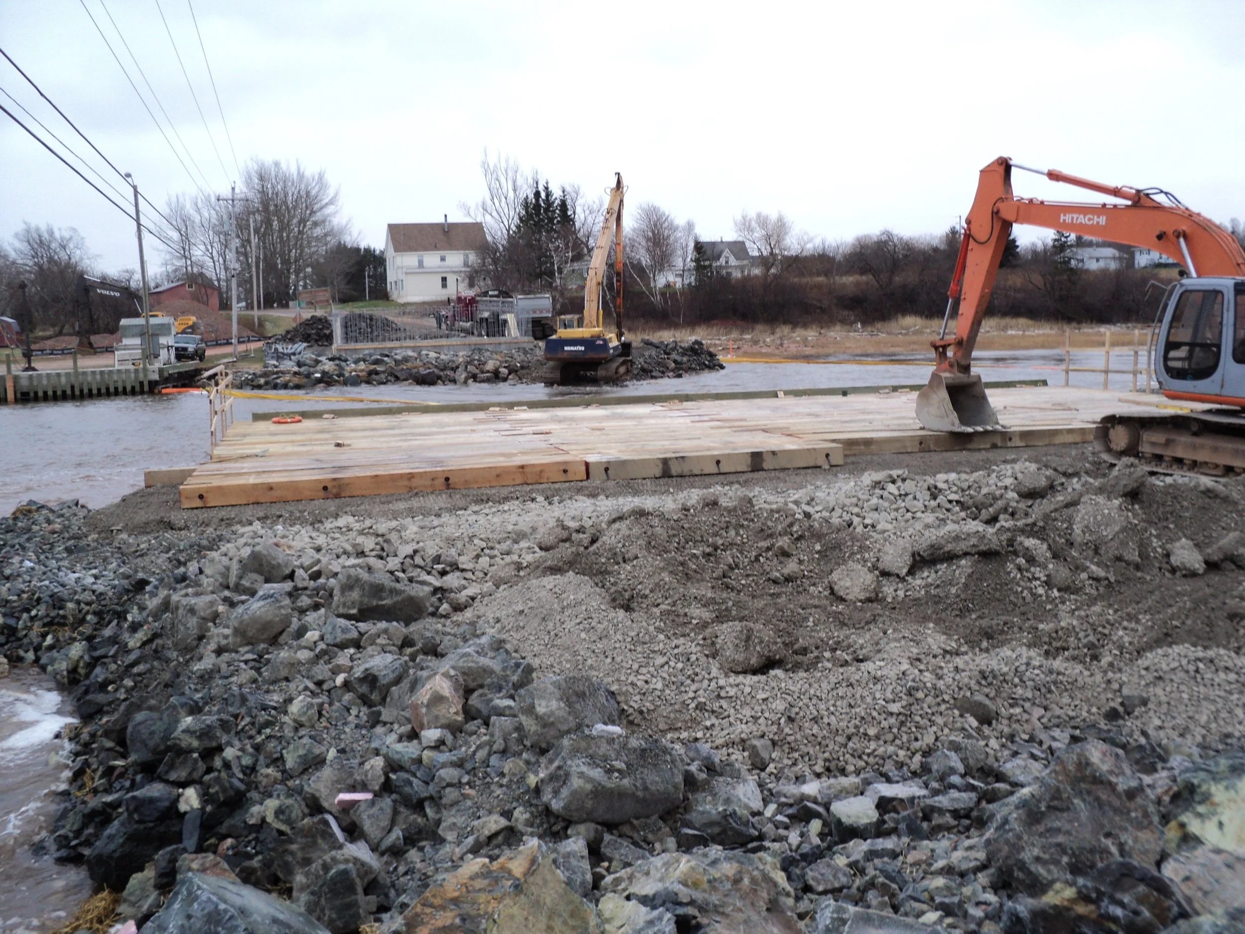 Northport alternate trestle construction