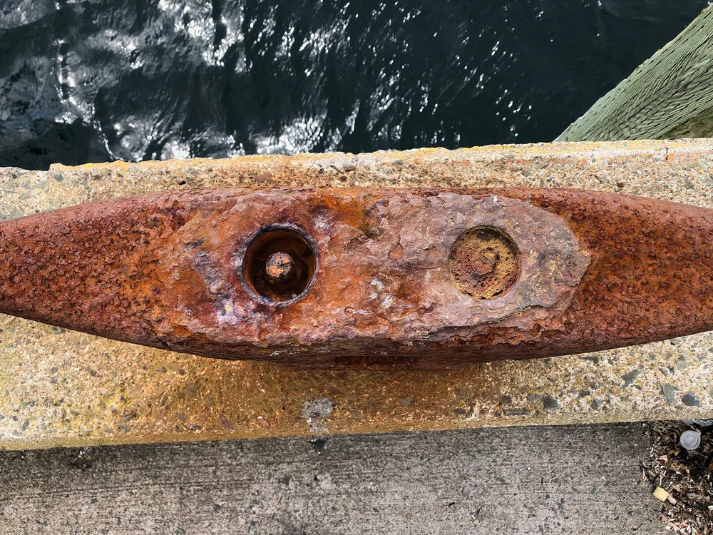 Rusted Bollard, Carter's Point Wharf, 2023