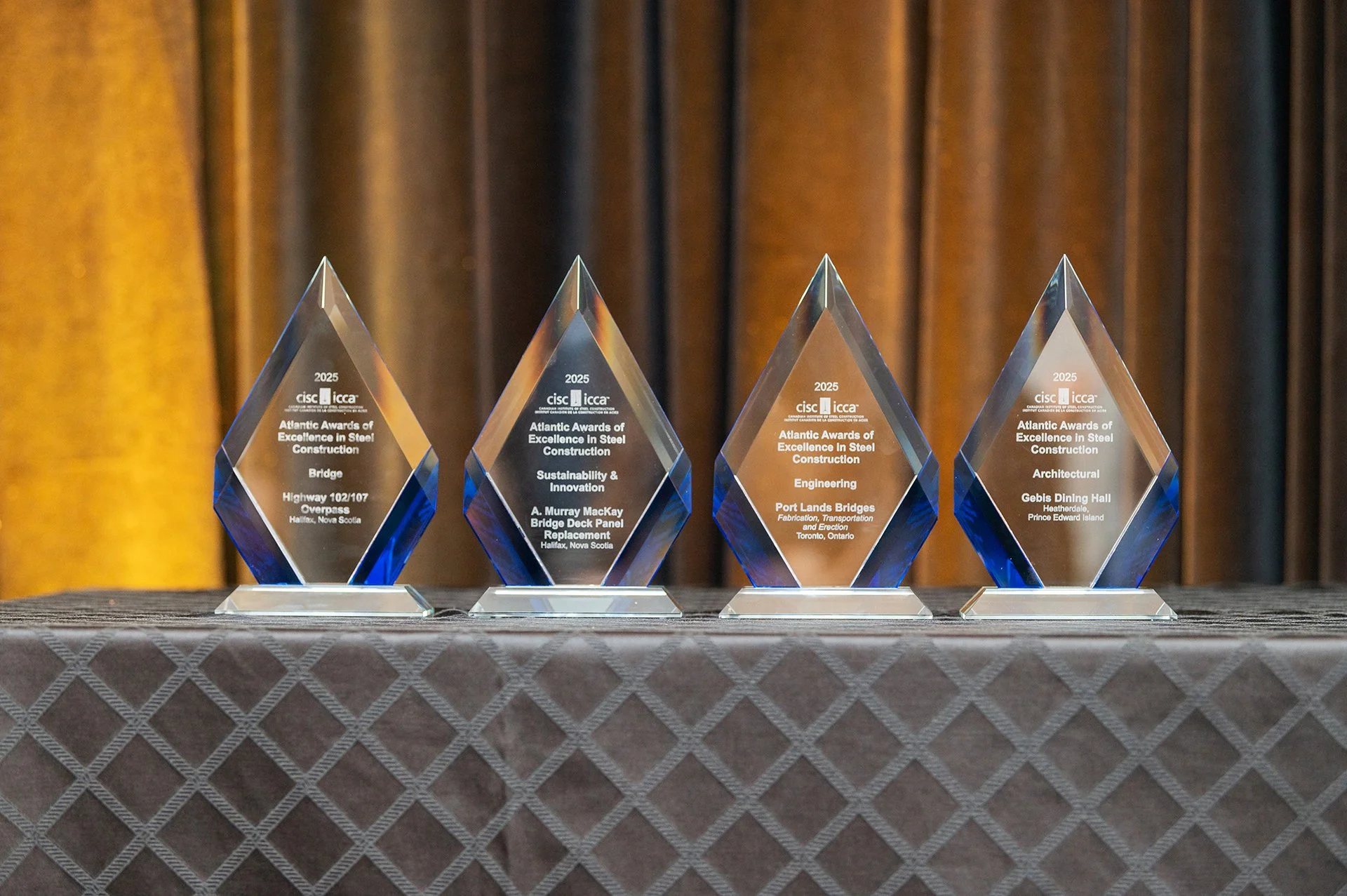  The four 2025 CISC Awards. Harbourside won 2 of the four and was heavily involved in a third.  