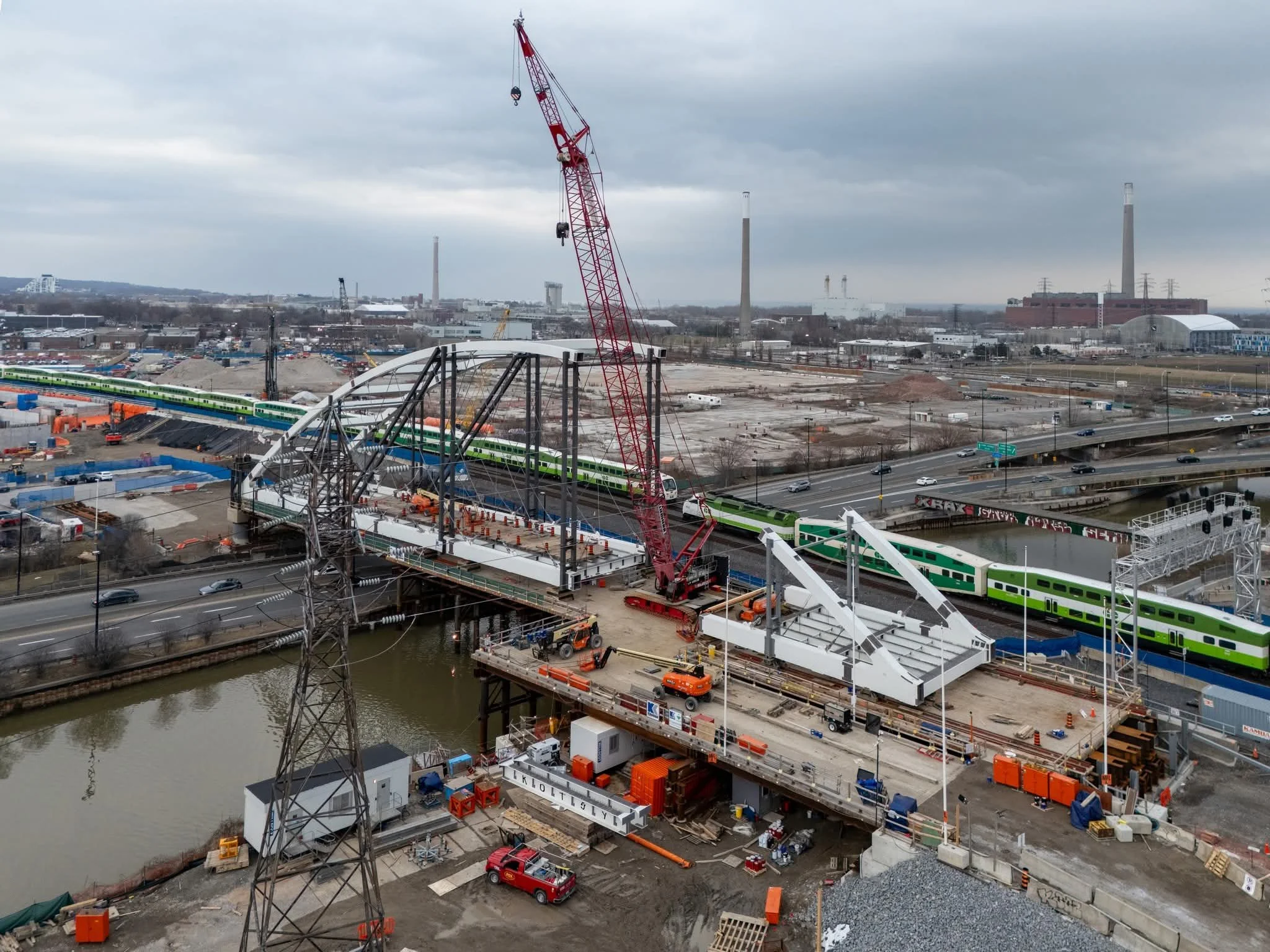 Toronto's iconic new subway bridge just crossed a huge milestone