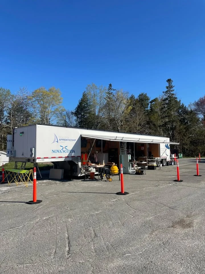 Apprenticeship Nova Scotia MCE Trailer used during the Skilled Trades Showcase.