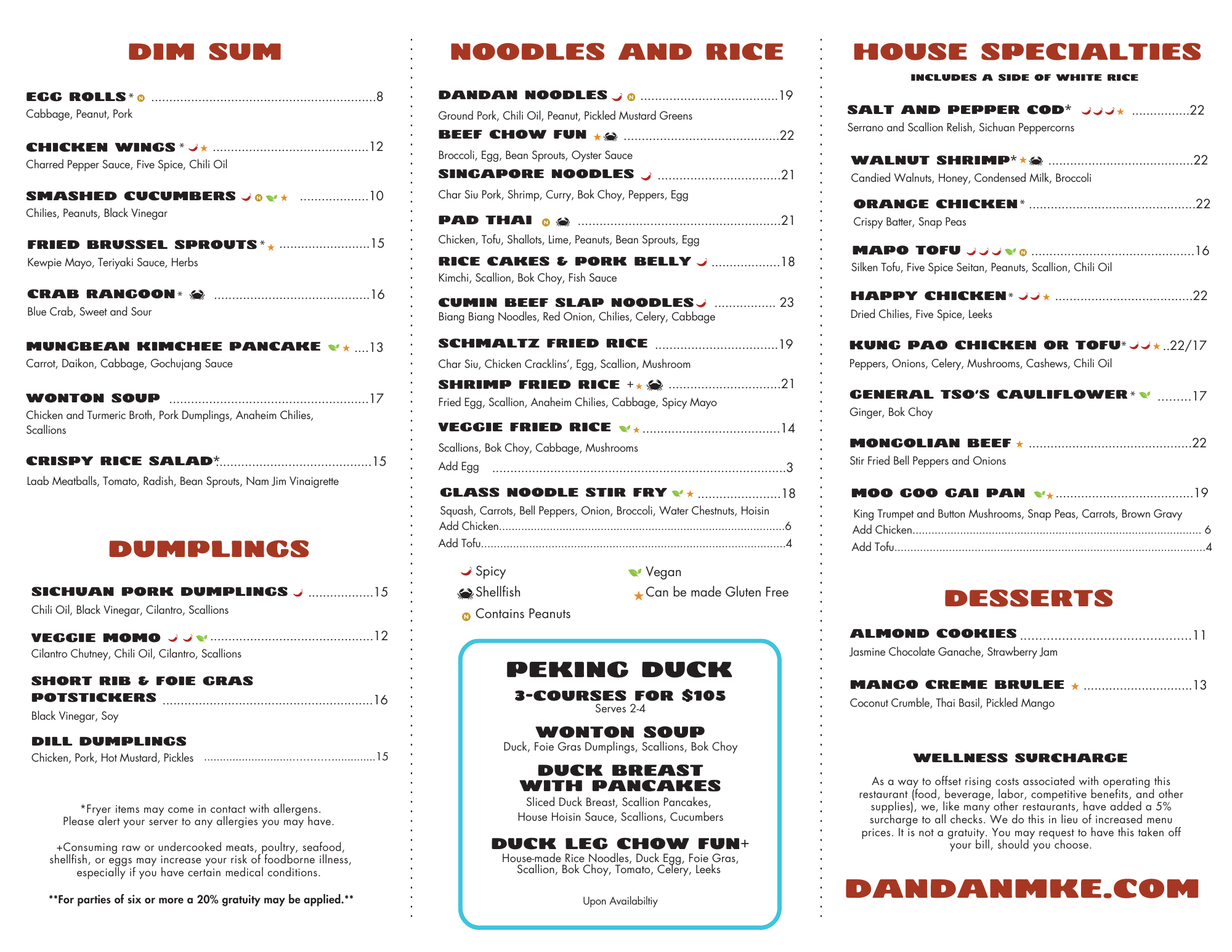 Daneway Menu Menu | Explore Our Menu Today — DanDan