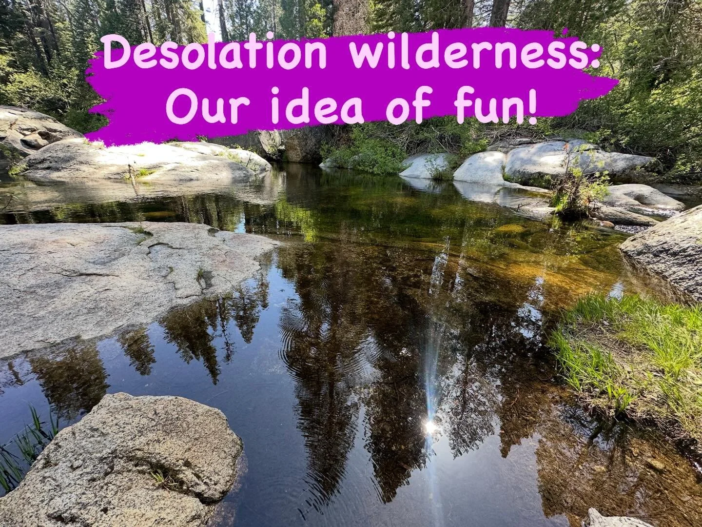 We went somewhere! Away from everyone (ok, not absolutely everyone!) We hiked and explored, we met some neat people who were really friendly, we spent hours on the Rubicon trail and watched some amazing and precise off-road maneuvering, along with eq