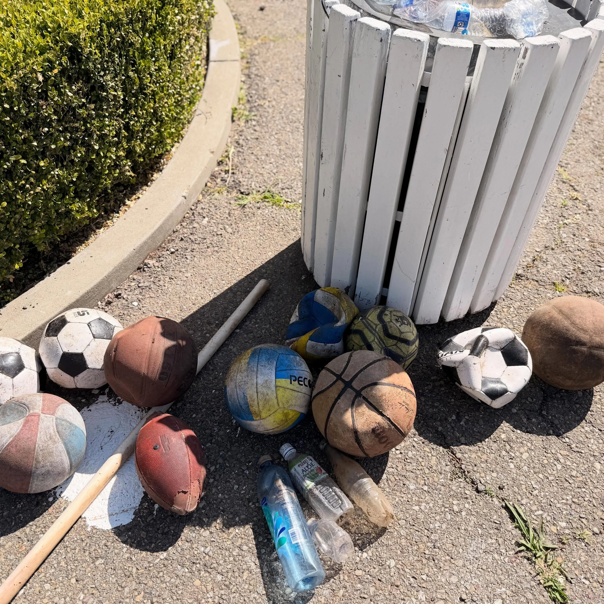 Collected trash out of a creek that runs through the Dunsmuir Hellman Historic Estates. Sometimes it&rsquo;s as easy as that.