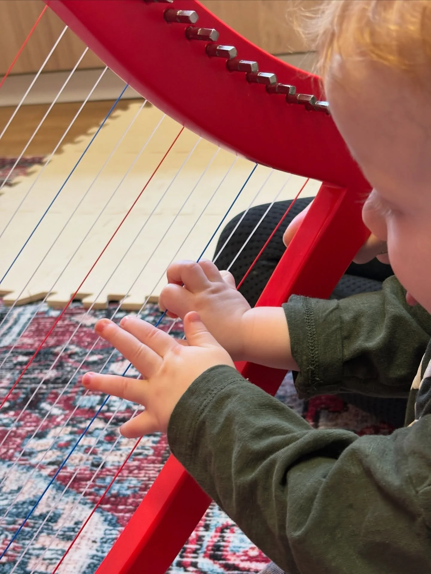 More Mini Musicians L-O-V-E this morning in Horhsam, and we were finally able to debut and our new hero instrument - this 15 string harp 😍 perfect for small hands! 

Mini Musicians continues after the half term break, Mondays in Alfold, and Wednesda