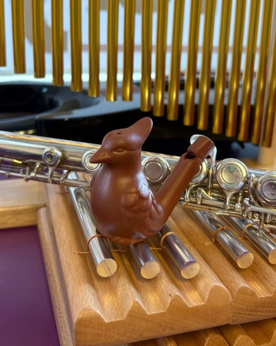 The bird ocarina was a hit this week for our &lsquo;In the Garden&rsquo; Mini Musicians theme. Very obviously shaped like a bird but with an undulating wavering whistle that mimics birdsong. 🐦 we also saw frogs, bees, and spiders, and of course all 
