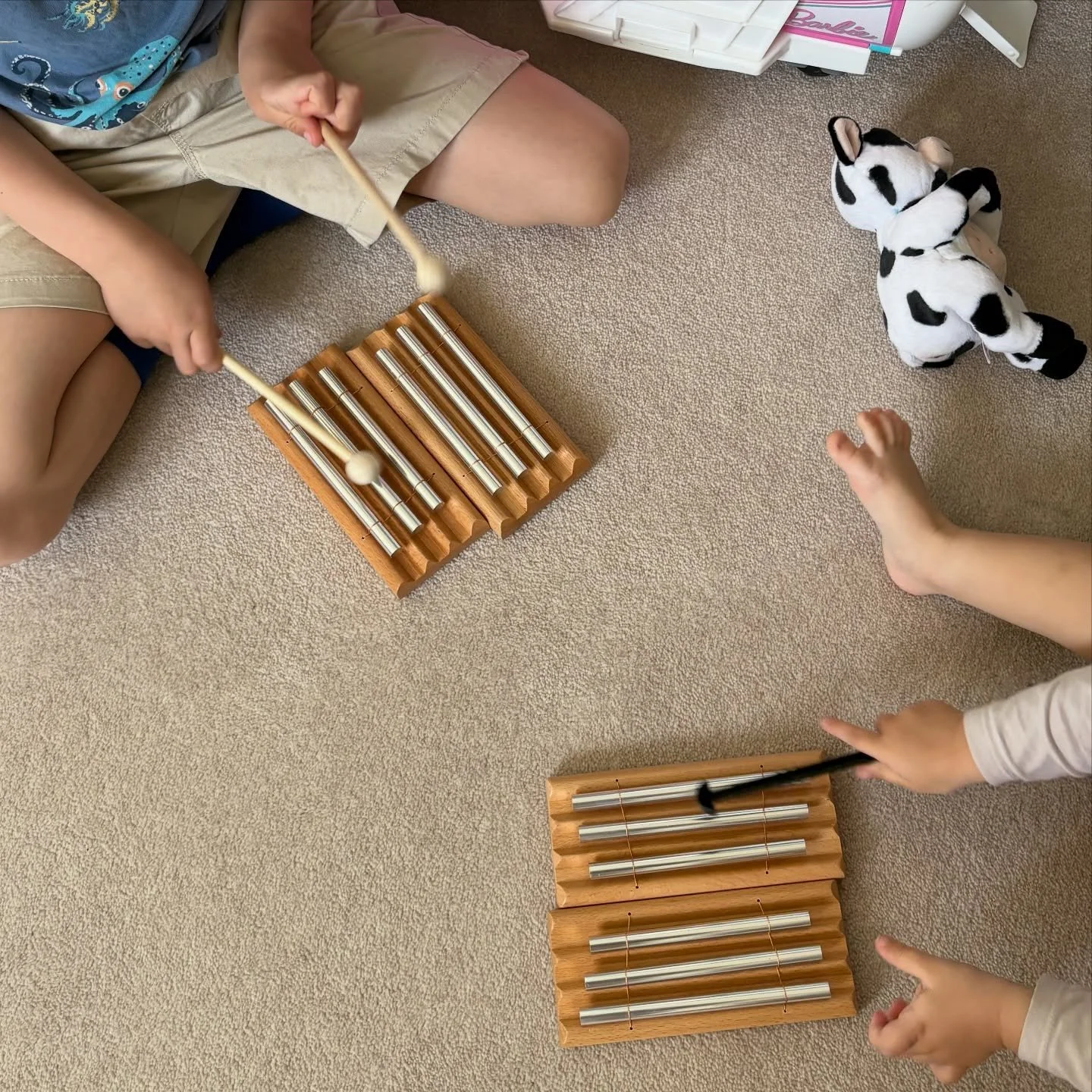 Ahhh - trying to work whilst the kids are at home - they found my chime bars! We&rsquo;ve had a full on Easter break, but I start back to work with a bang on Monday 13th March. Mini Musicians, music session at a local preschool and private tuition! I