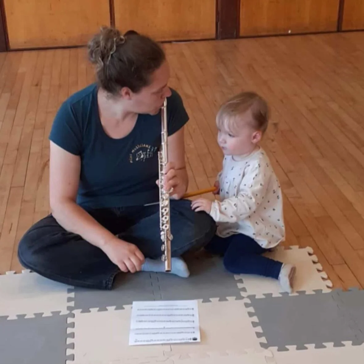 The flute is always a hit with the toddler group at Mini Musicians. I&rsquo;ll often have a little friend helping me play, and paired with their own wind instruments (in this case, sliding whistles) we often end up playing a duet! As well as it being