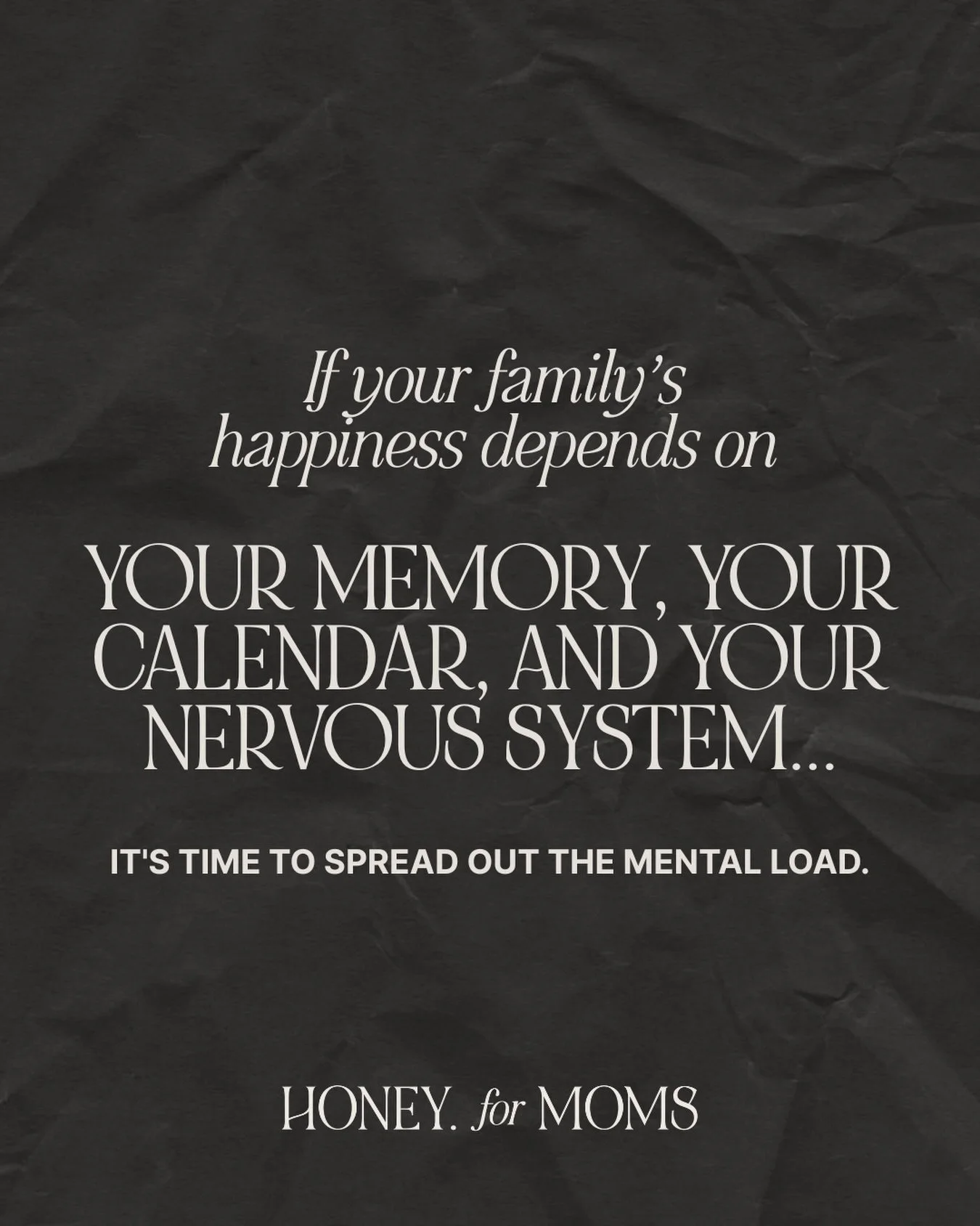 Tis the season for this reminder &hearts;️ &mdash; The mental load of running a household isn&rsquo;t meant to fall on one person&rsquo;s shoulders.⁠
⁠
Spreading out the planning, remembering, and organizing helps everyone thrive, and gives everyone 