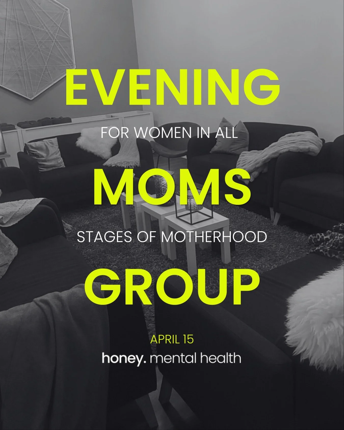 Evening Moms Group- we see you!
&nbsp;
No matter what stage of motherhood you&rsquo;re in, you&rsquo;re welcome here.
&nbsp;
Once a month in the evening we gather to explore a shared theme around motherhood and womanhood together.
&nbsp;
Come as you 