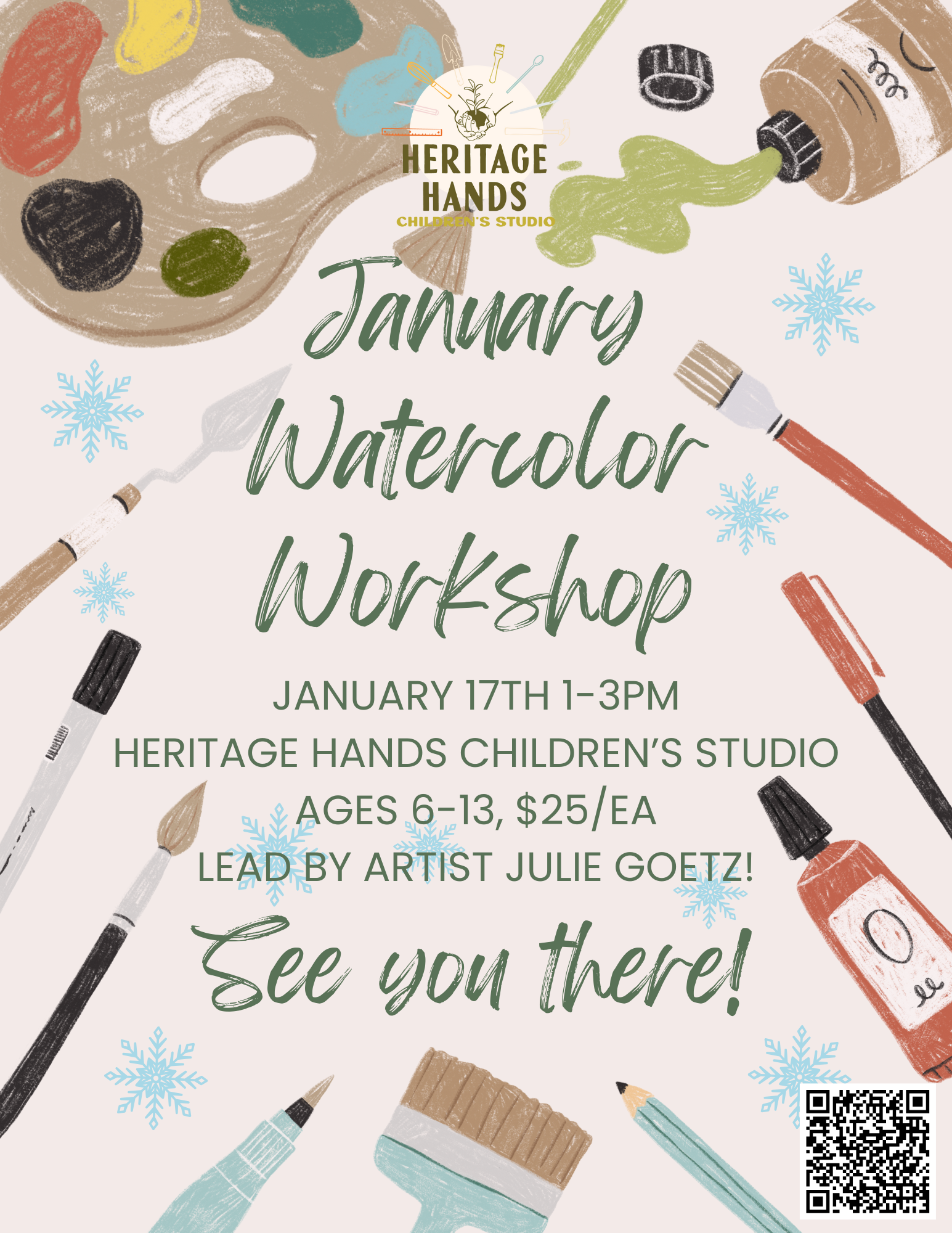 January Watercolor Workshop - January 17th