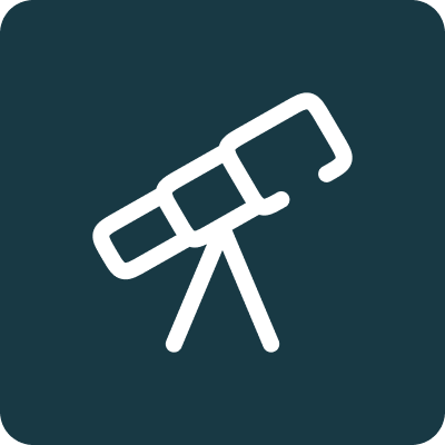 Icon of a telescope