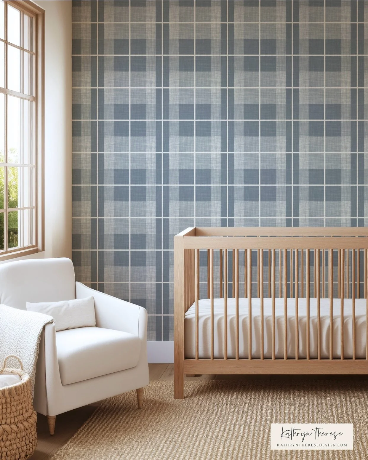 Plaid season is here 🍂 So today I&rsquo;m sharing Callen &mdash; a cozy blue textured plaid that brings a timeless, tailored touch to any space. Designed in collaboration with, and exclusively available at @loomwell 

Inspired by classic menswear an