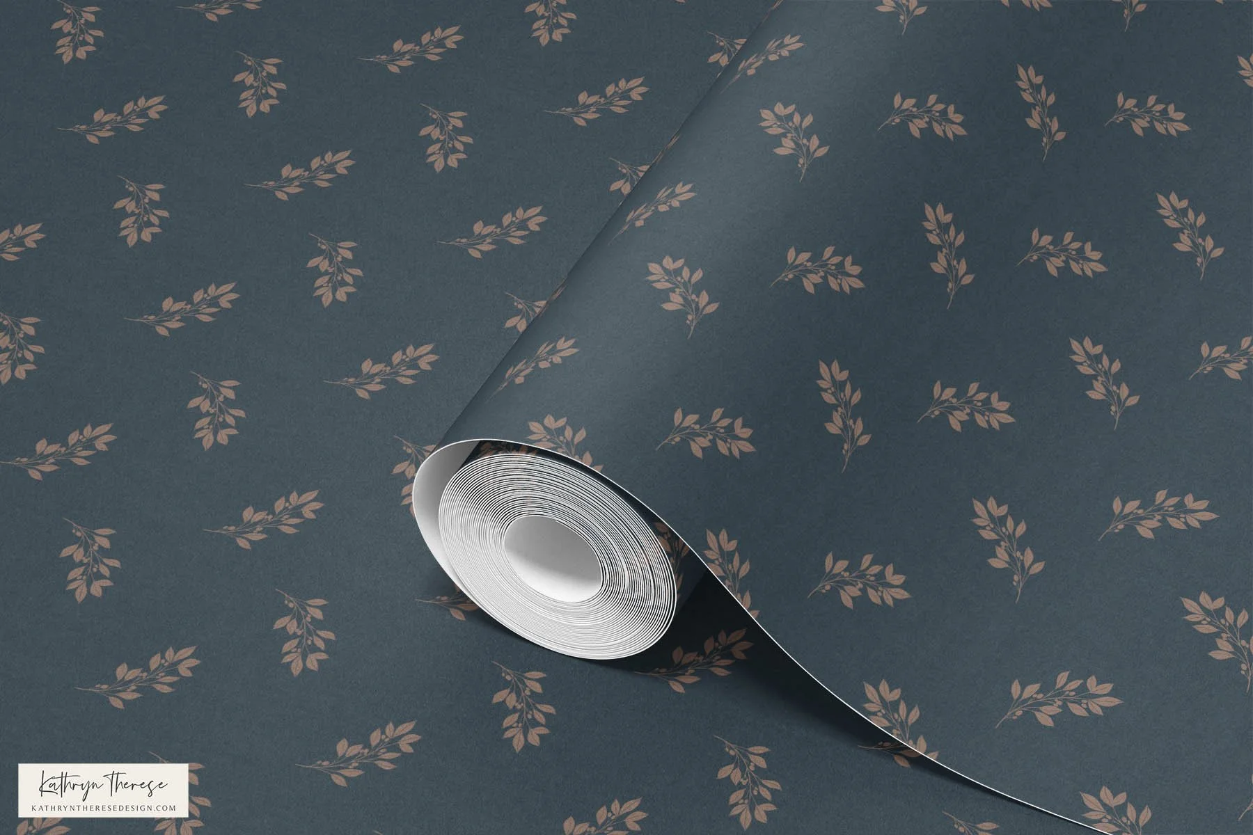 Lennox Small Scale Botanical Sprig Wallpaper for Modern Traditional Interiors