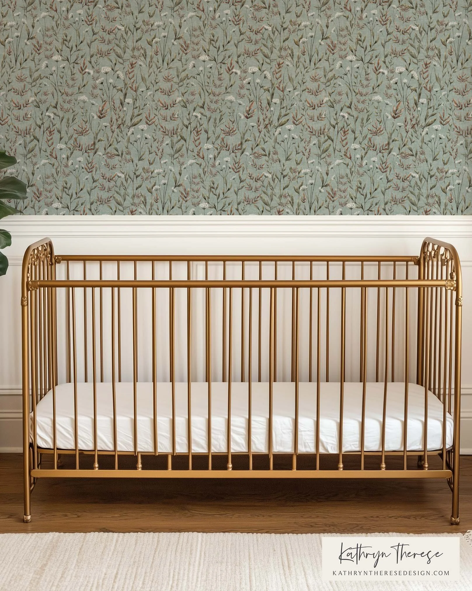 Wildflower Cottage Meadown Nursery Wallpaper for Girls Room