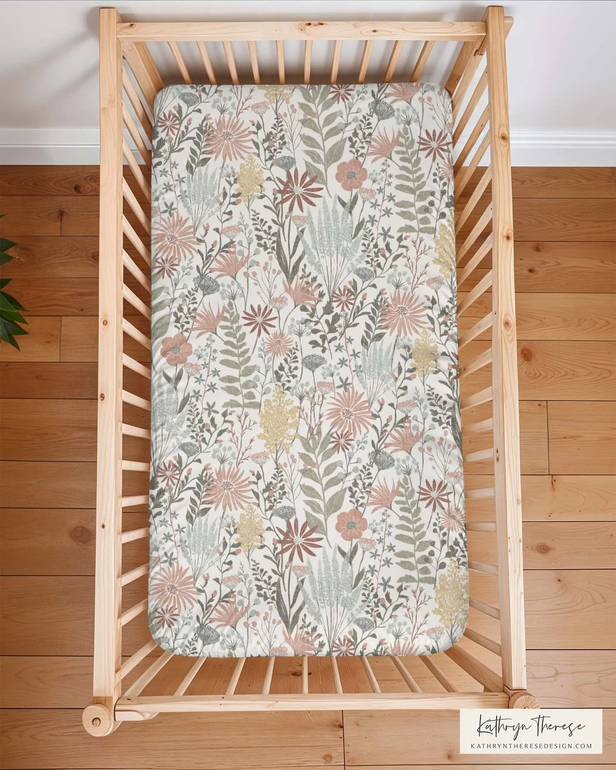 Cottage Floral Girls Crib Bedding
