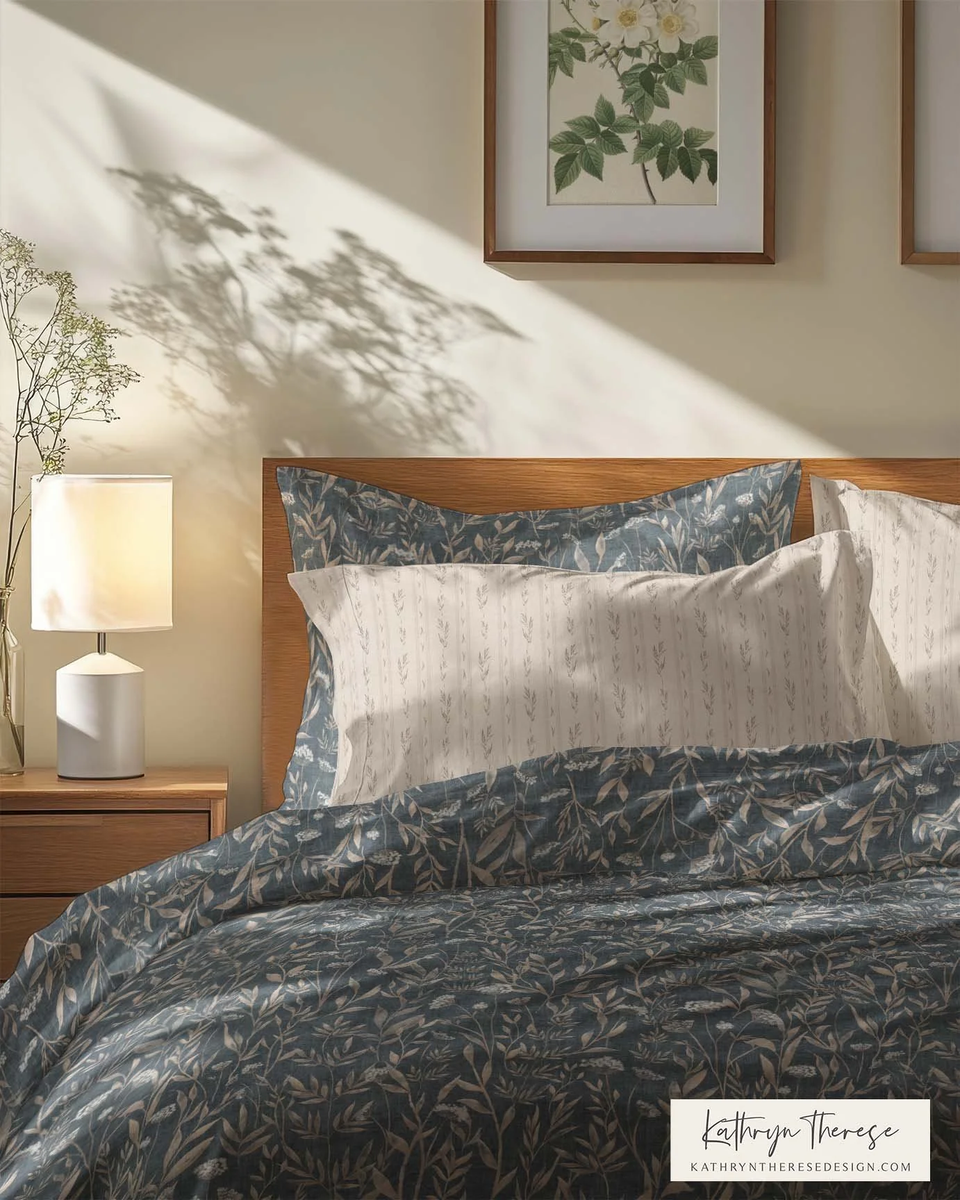 Moody Wildflower Floral and Vintage Botanical Meadow Bedding Duvet Cover