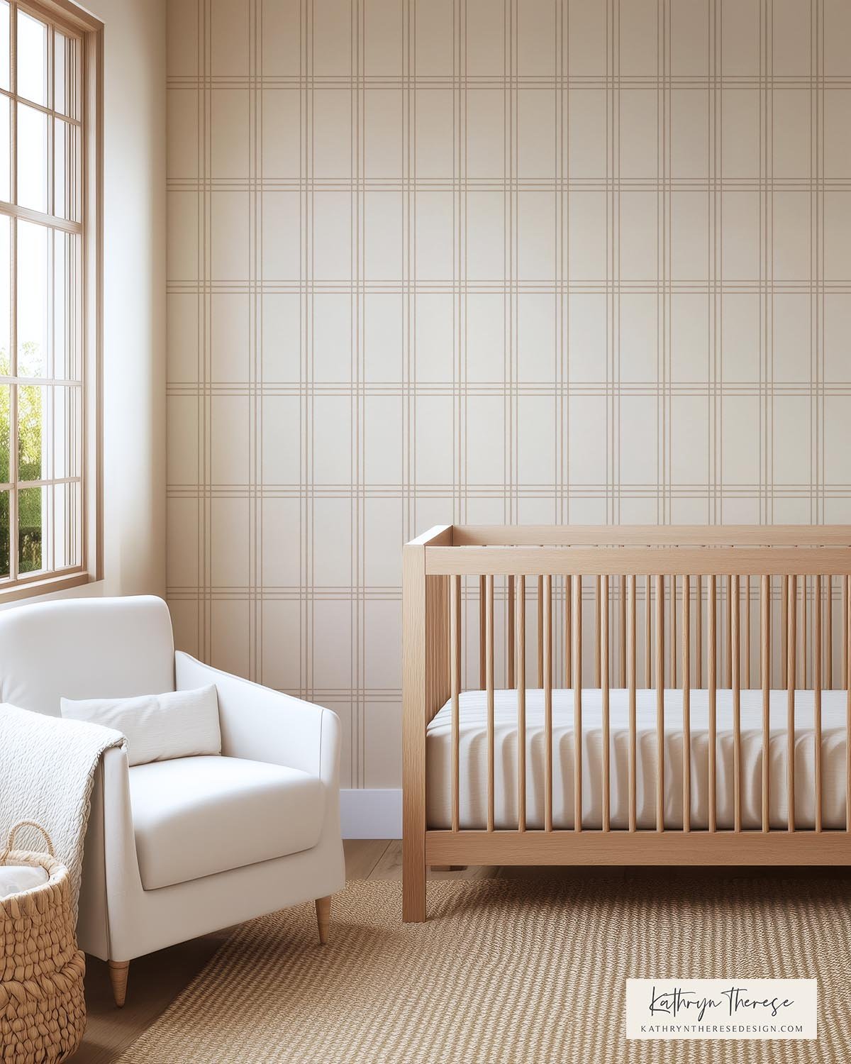 Classic Windowpane Plaid Pattern for Farmhouse &amp; Traditional Interiors