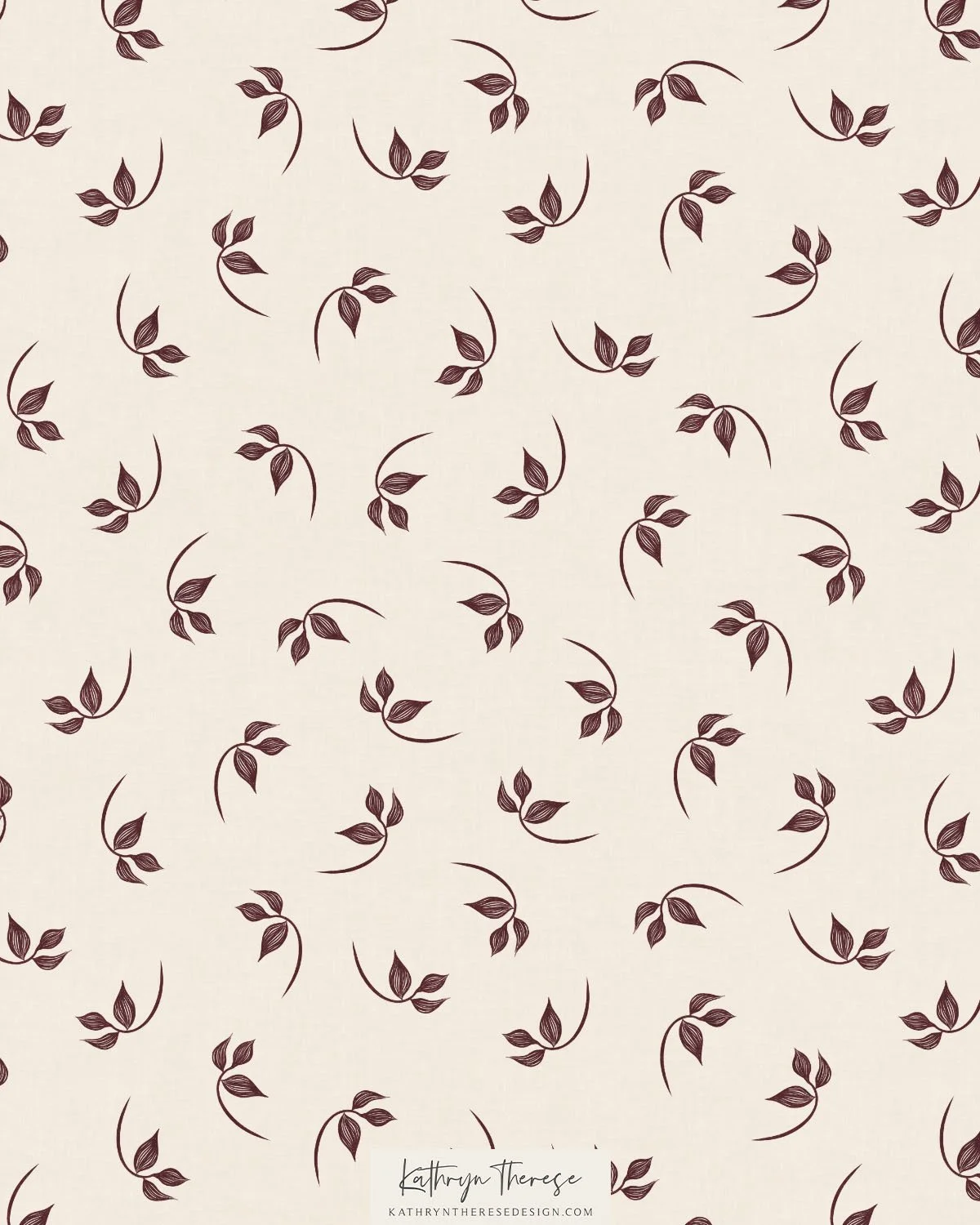 Landie in Cream / Burgundy