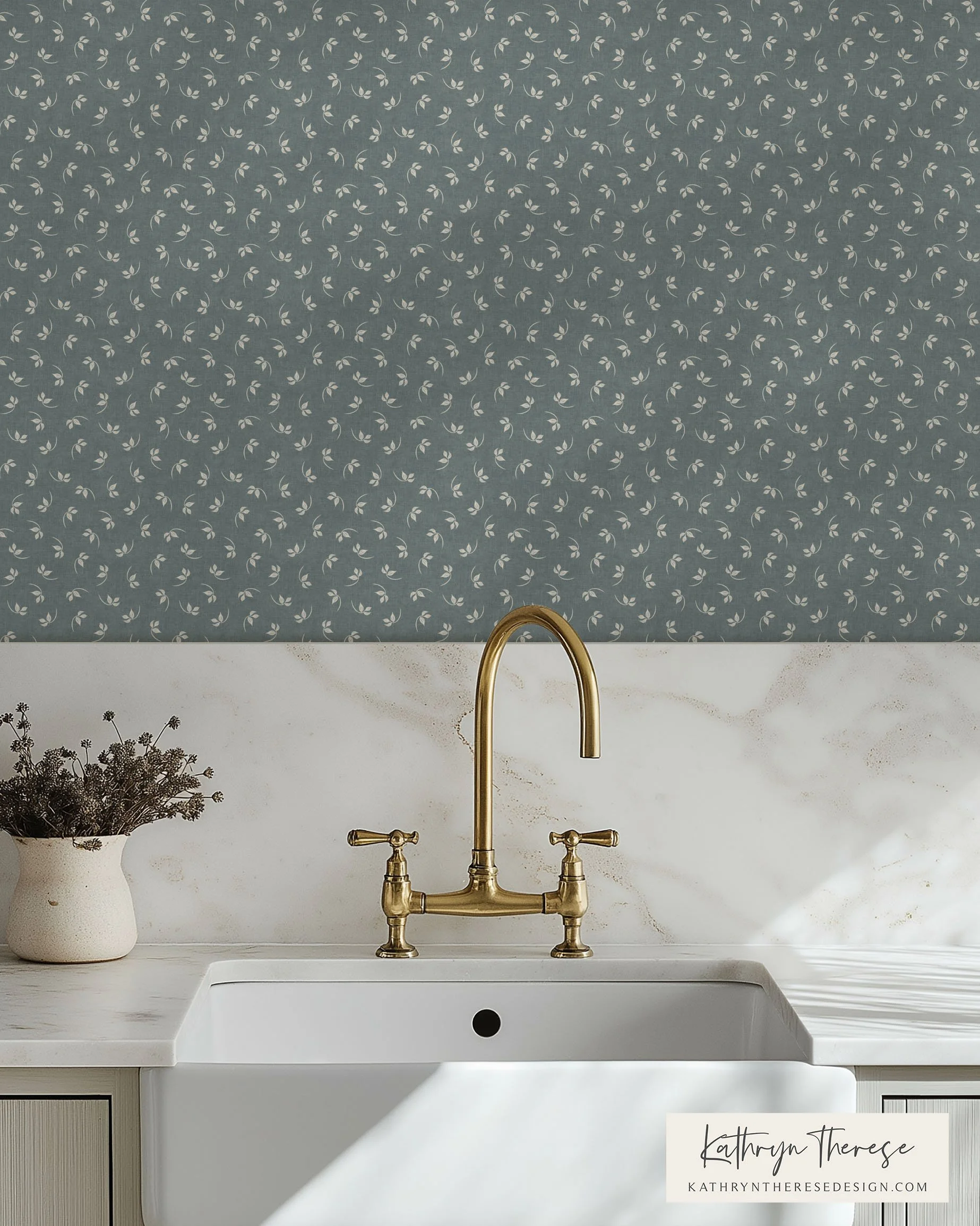 Landie-Small-Textured-Ditsy-Botanical-Wallpaper-Dusty-Slate-Blue-Moody-Modern-Traditional-Kitchen.jpg