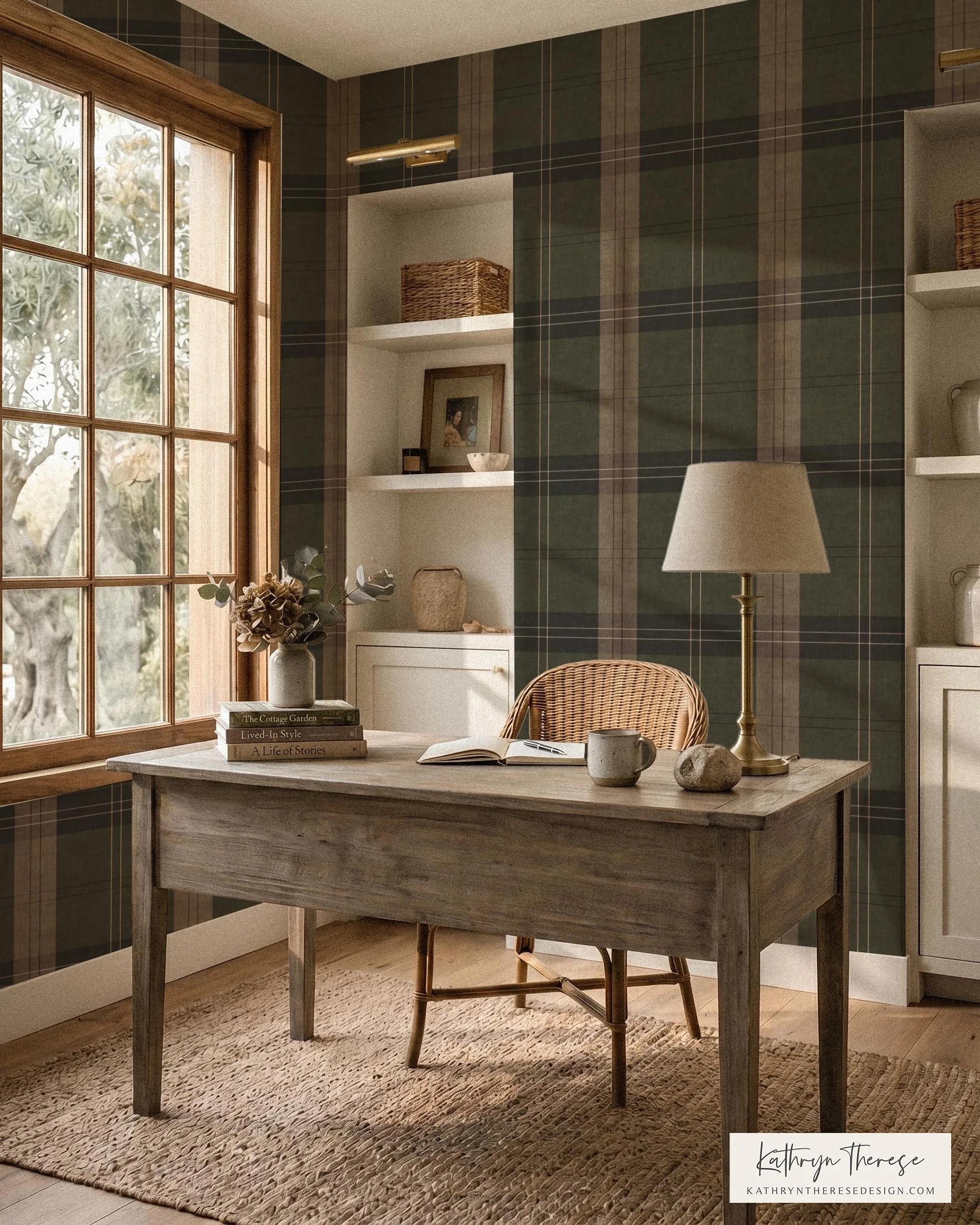Heritage Tartan Plaid Wallpaper for Moody Office