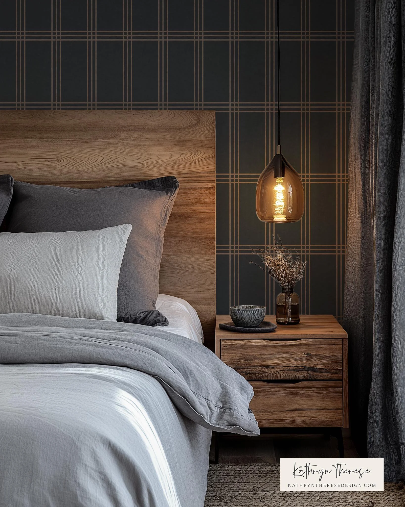 Classic Windowpane Plaid Pattern for Farmhouse &amp; Traditional Interiors