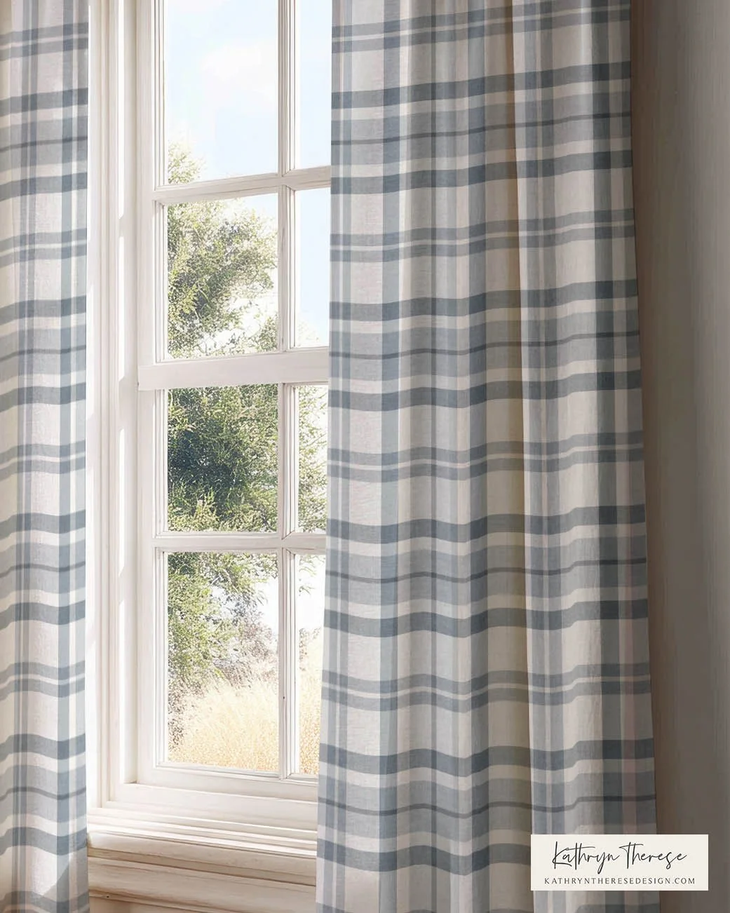 Blue Plaid Curtains