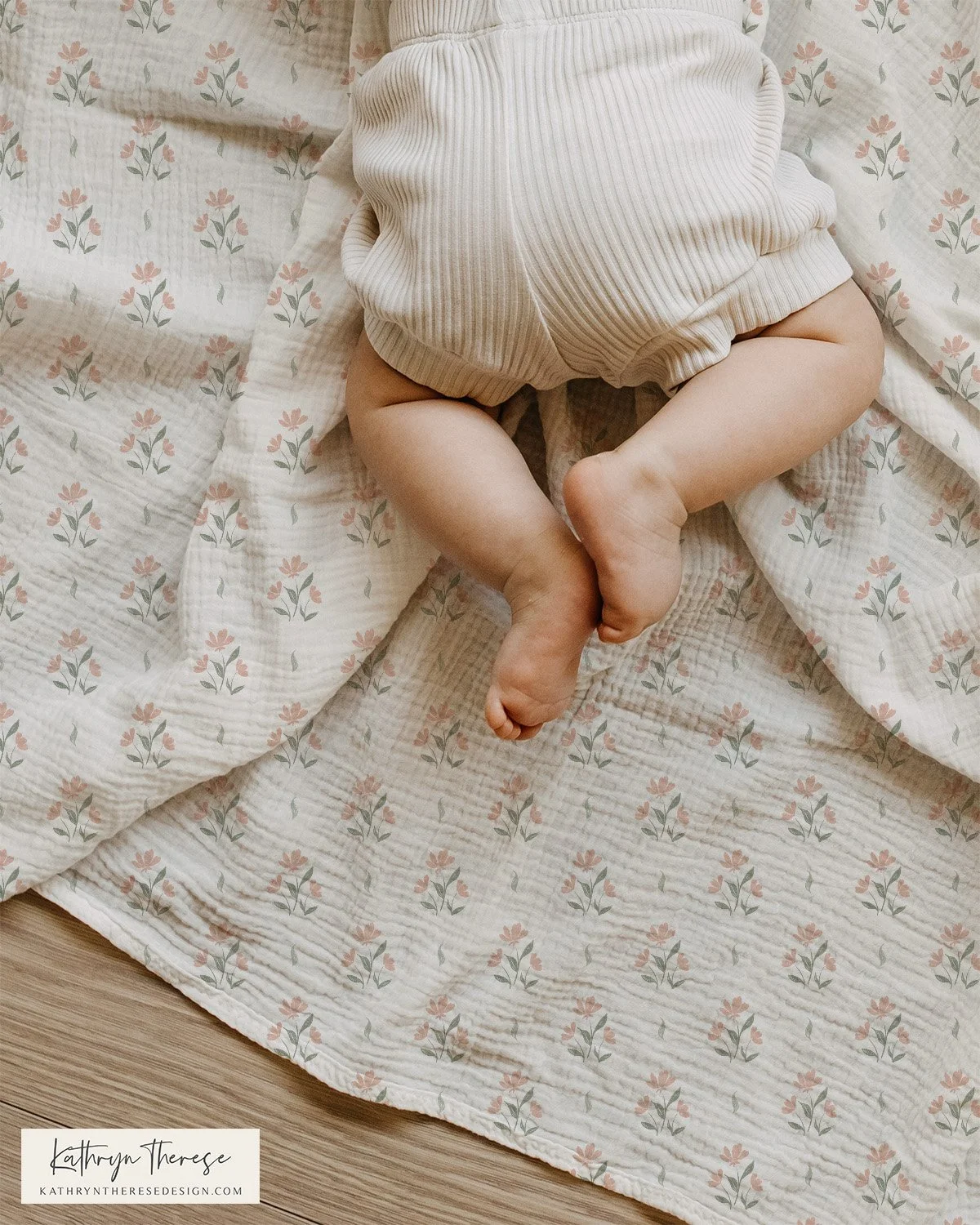 Pink Cottage Floral Baby Blanket