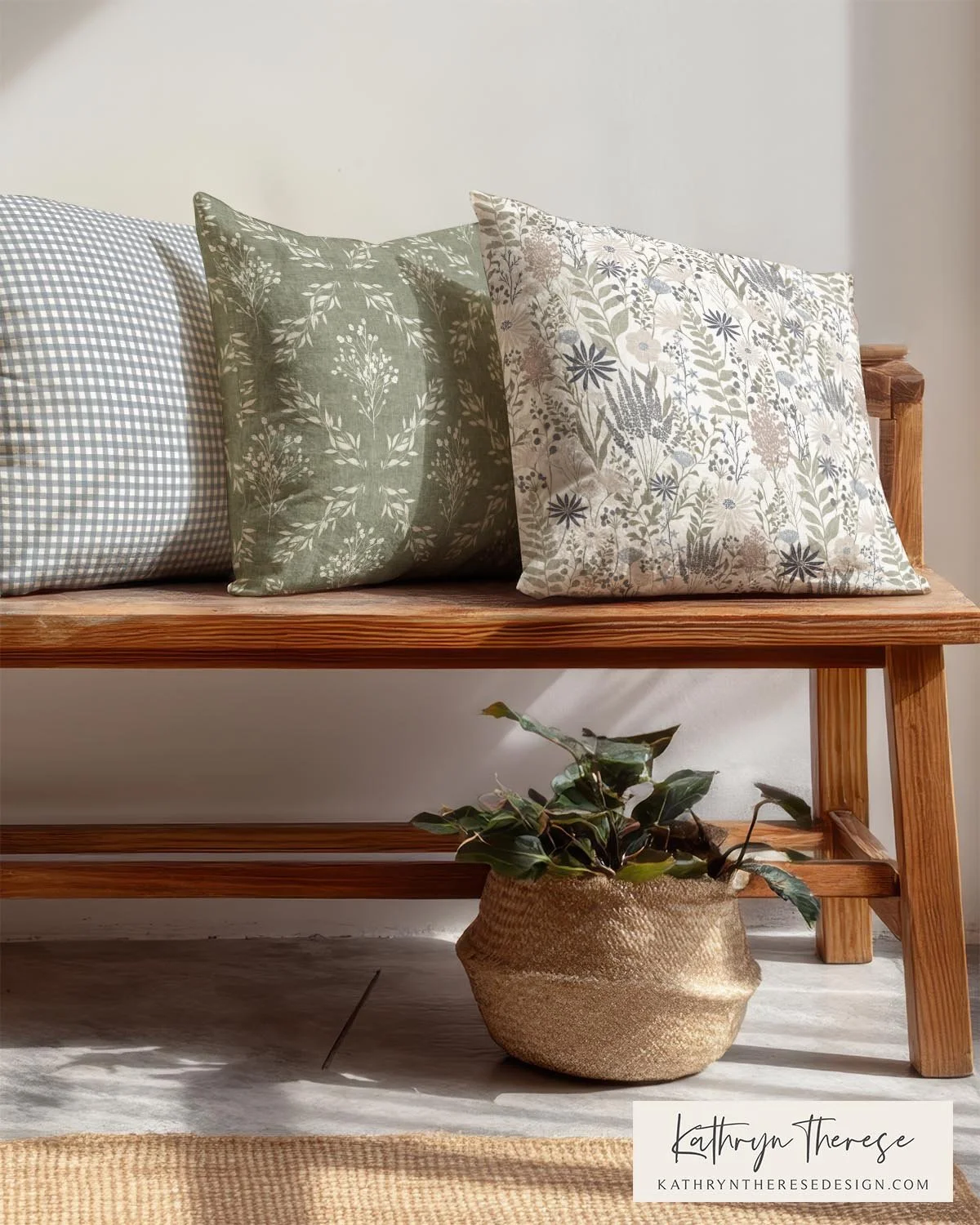 Cottage Wildflower Meadow Floral Garden Pillow