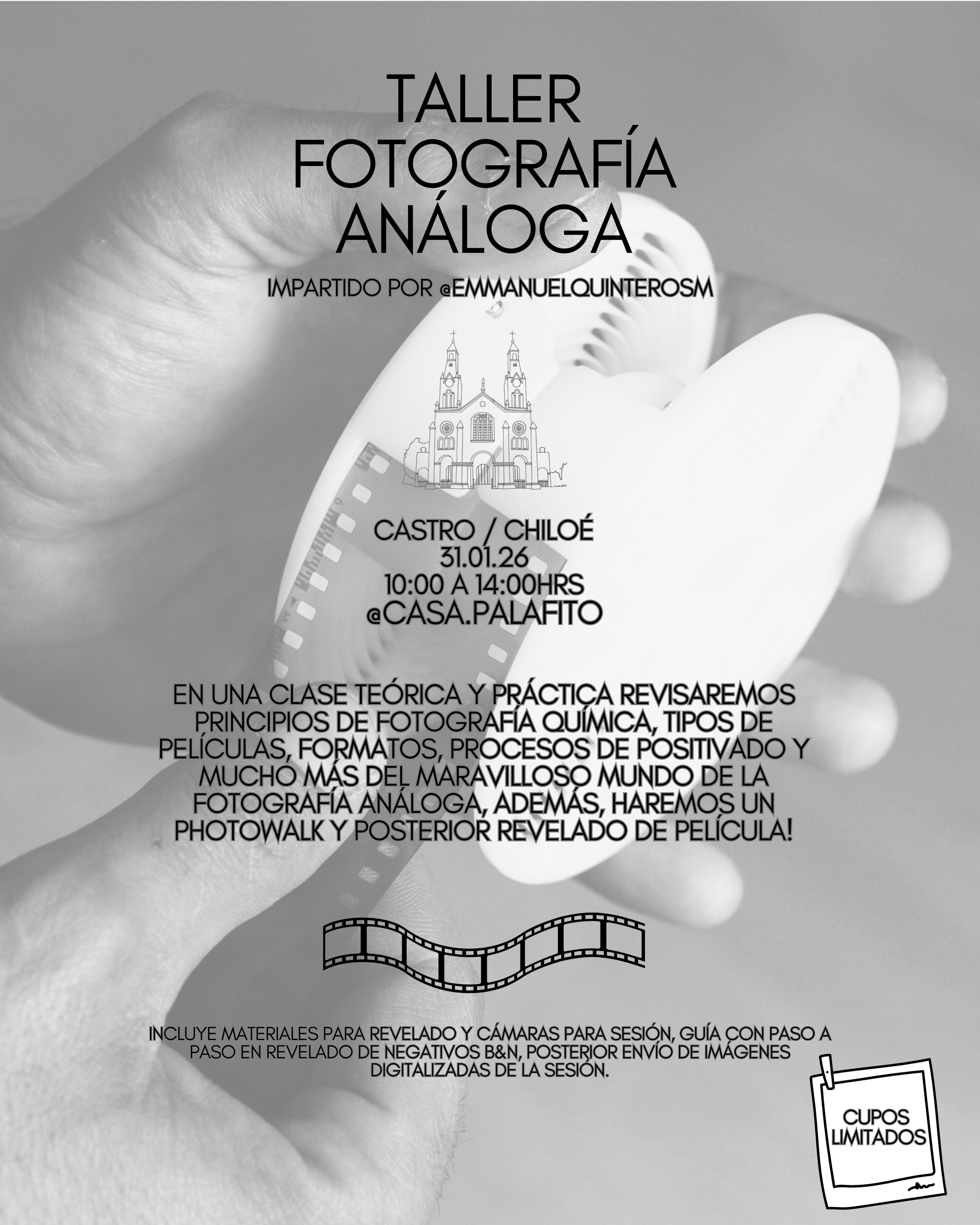 Taller de Fotografía Análoga en Chiloé: del negativo al laboratorio