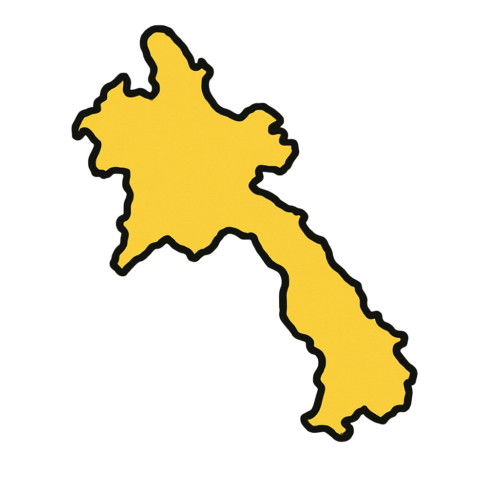 Carte stylisée de la Thaïlande