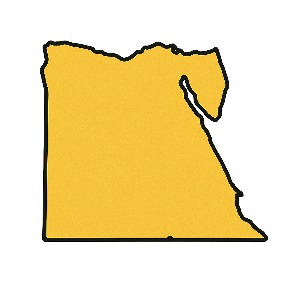 Carte de la Floride représentée en jaune avec des contours noirs.