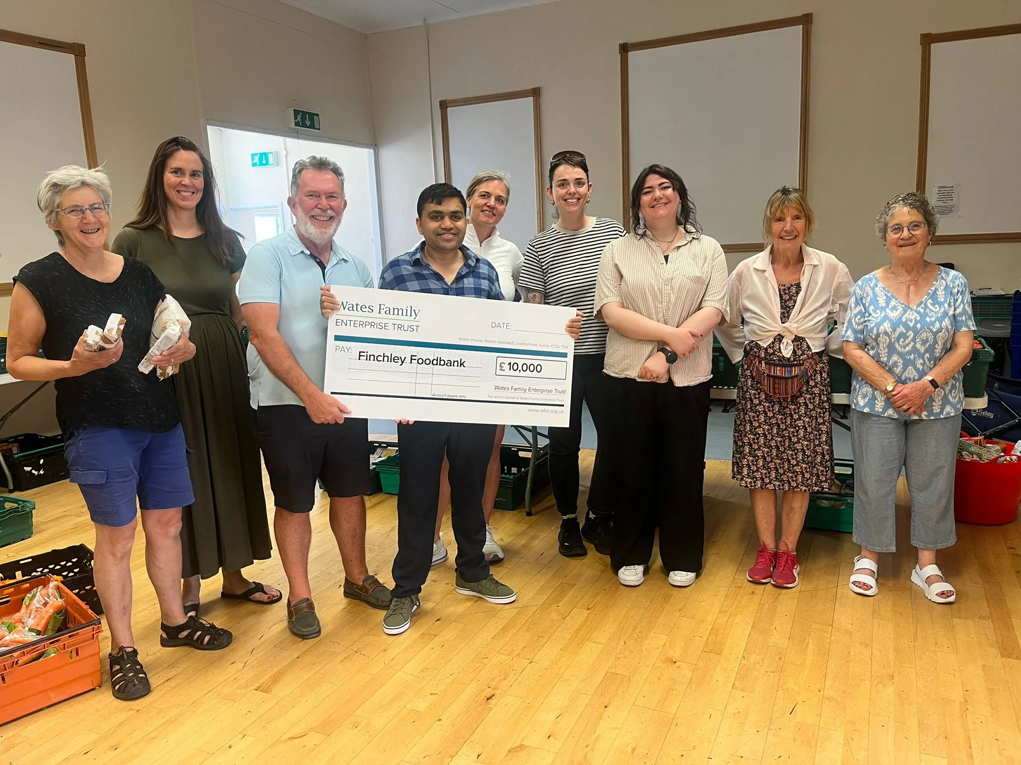Wates Family Enterprise Trust gives £10,000 grant to Finchley Foodbank thanks to staff working locally