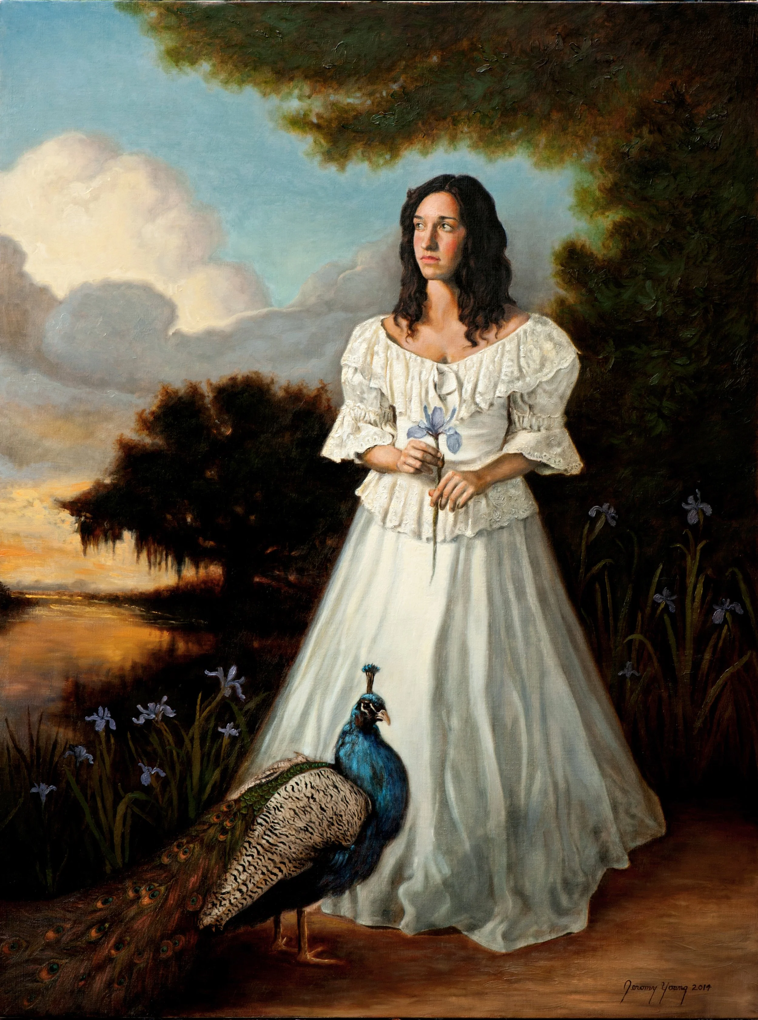 Portrait, Evangeline, oil on linen by Jeromy Young