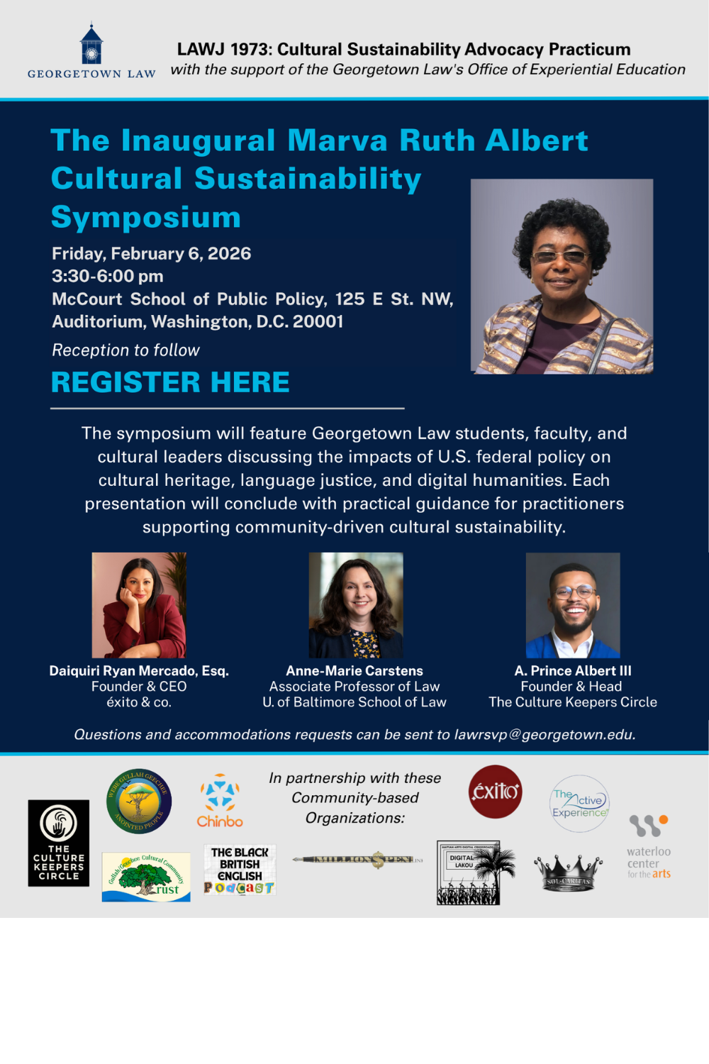 The Circle Co-hosts the Inaugural Marva Ruth Albert Cultural Sustainability Symposium