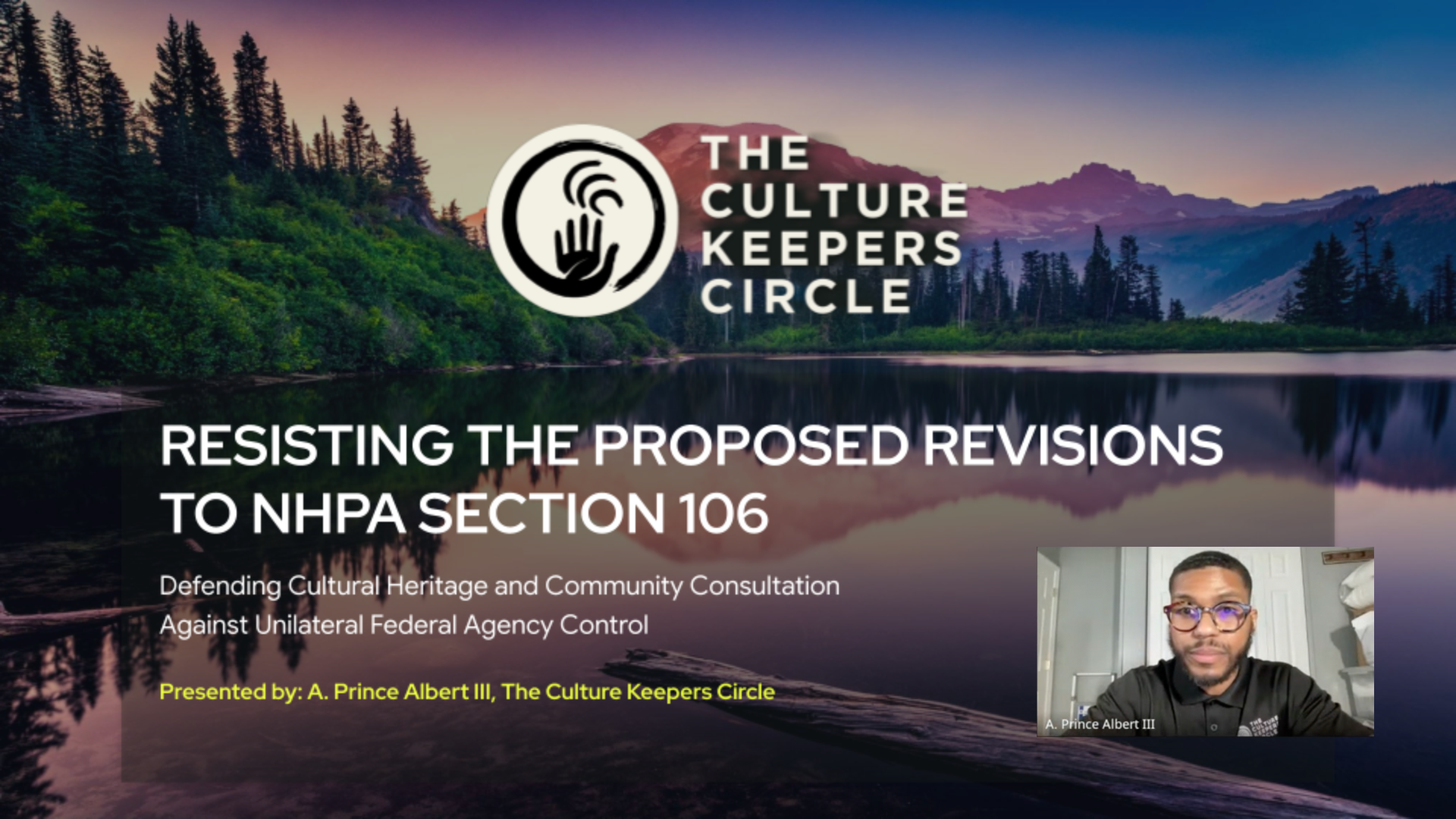 Culture Keepers Convene URGENT Meeting about Secret NHPA Section 106 Overhaul
