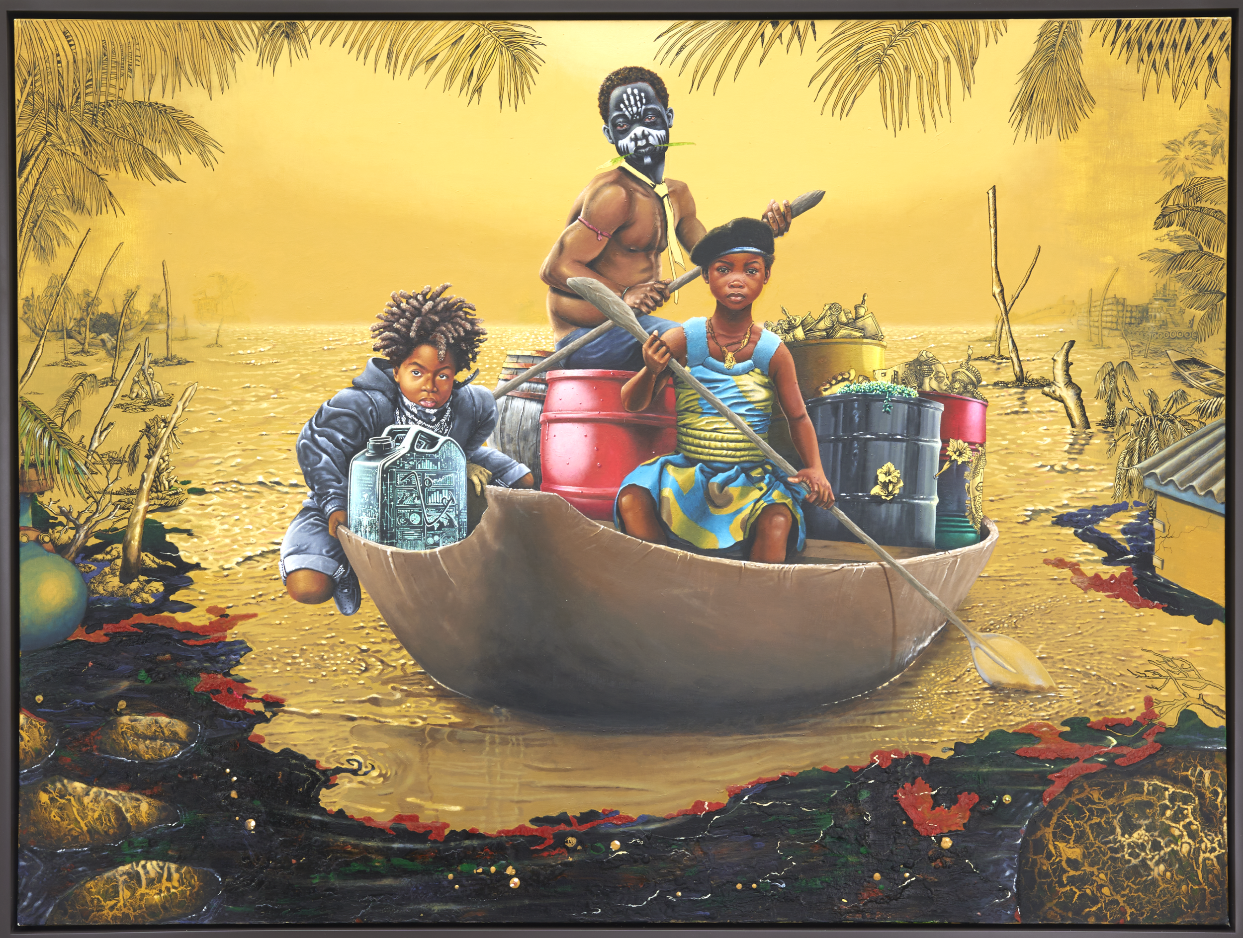 "Focus Alat!",
Acrylic, Oil, gel and Ink on Canvas,
94 x 125 x 0.6 cm,
2025
