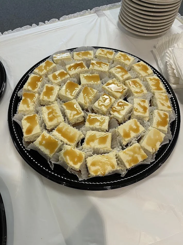 Dessert Platter New York Cheesecake Squares with Carmel Drizzle