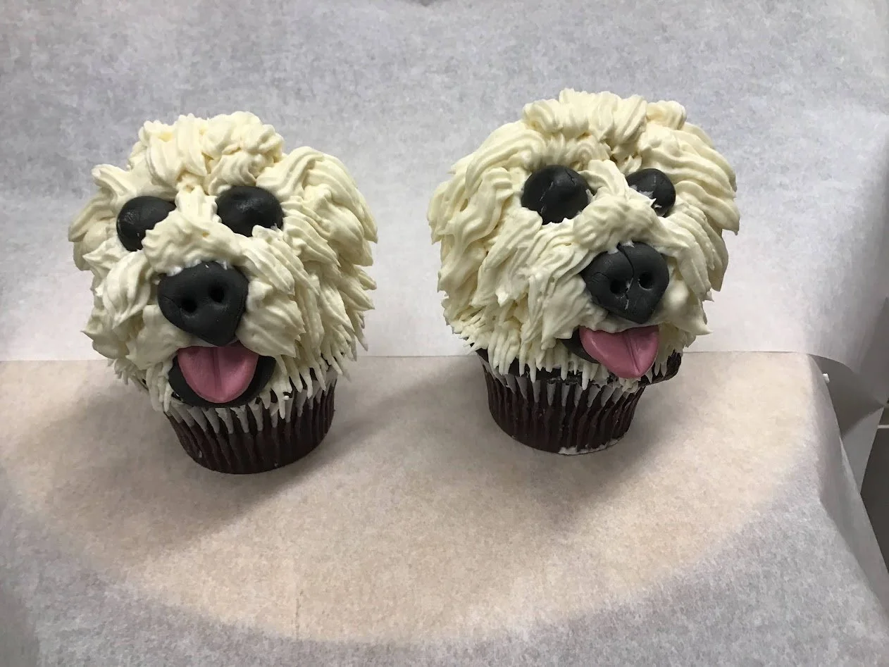 Large Individualized Pet Cupcakes Buttercream Decorated Pups