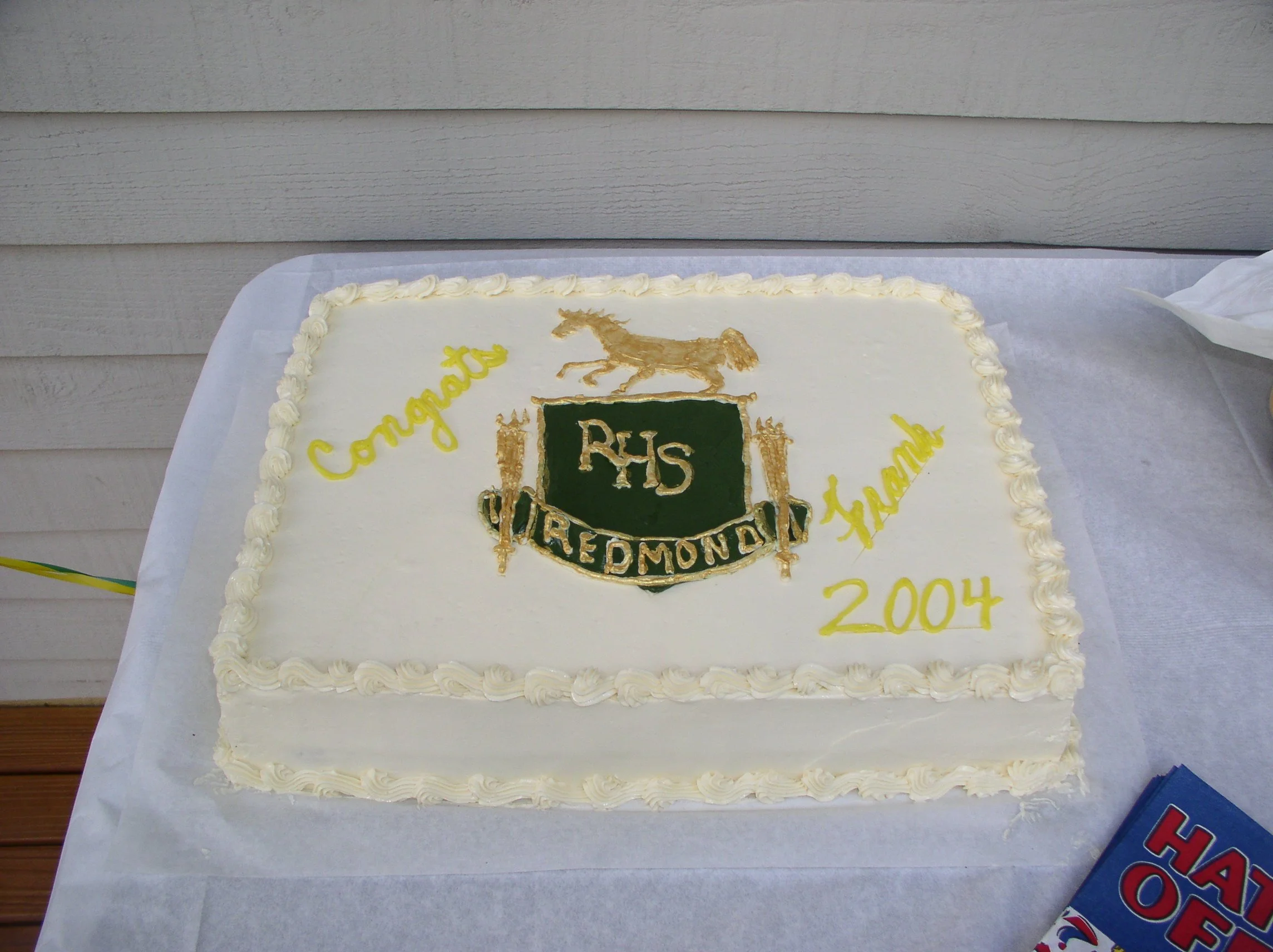 School Emblem Graduation Sheet Cake