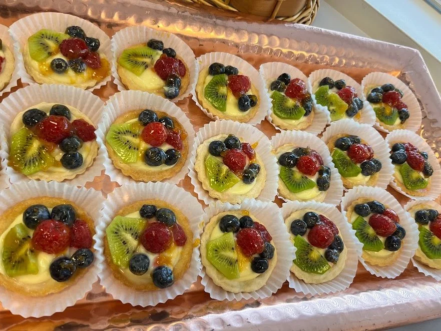 Individual Bavarian Cream Tart with Glazed Fruit