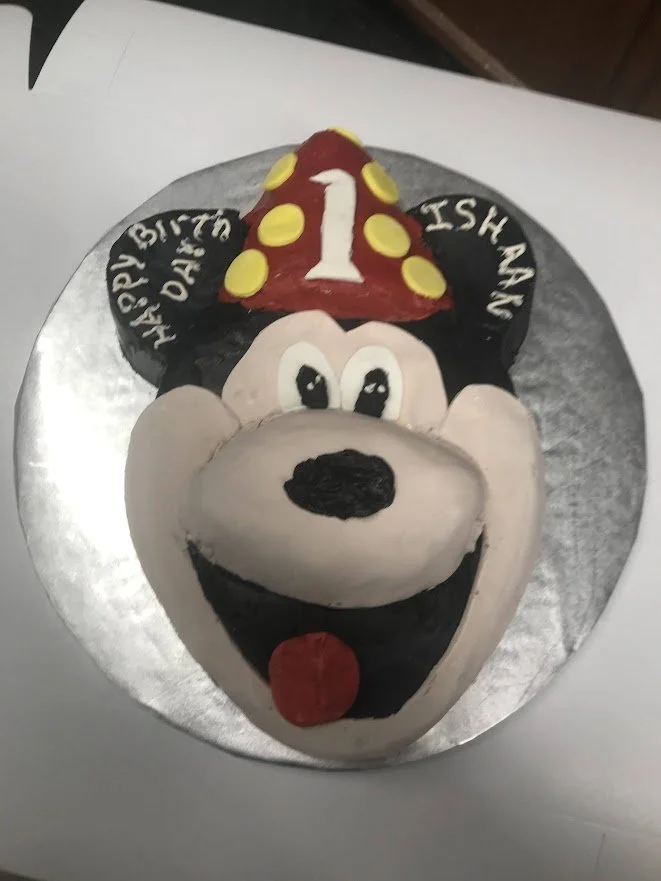Three Dimensional Mickey Buttercream Frosted Sheet Cake