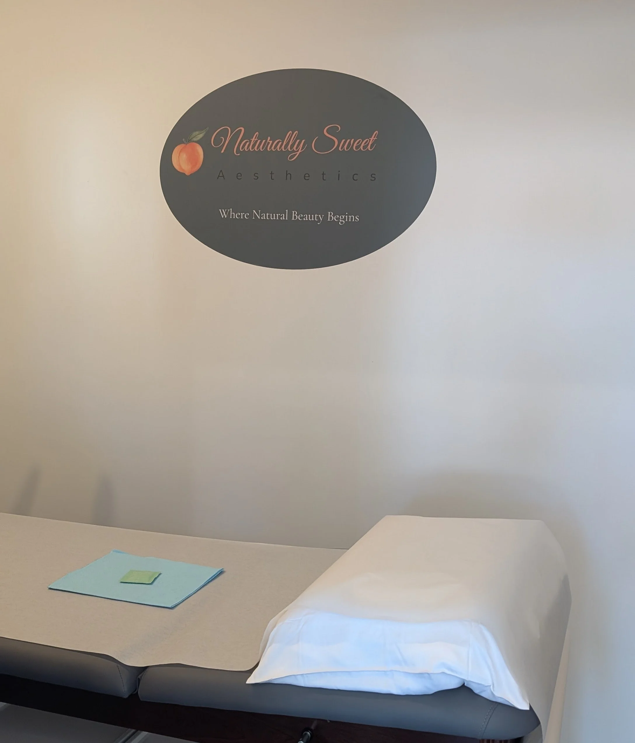 Private sugaring treatment room at Naturally Sweet Aesthetics in Halifax.