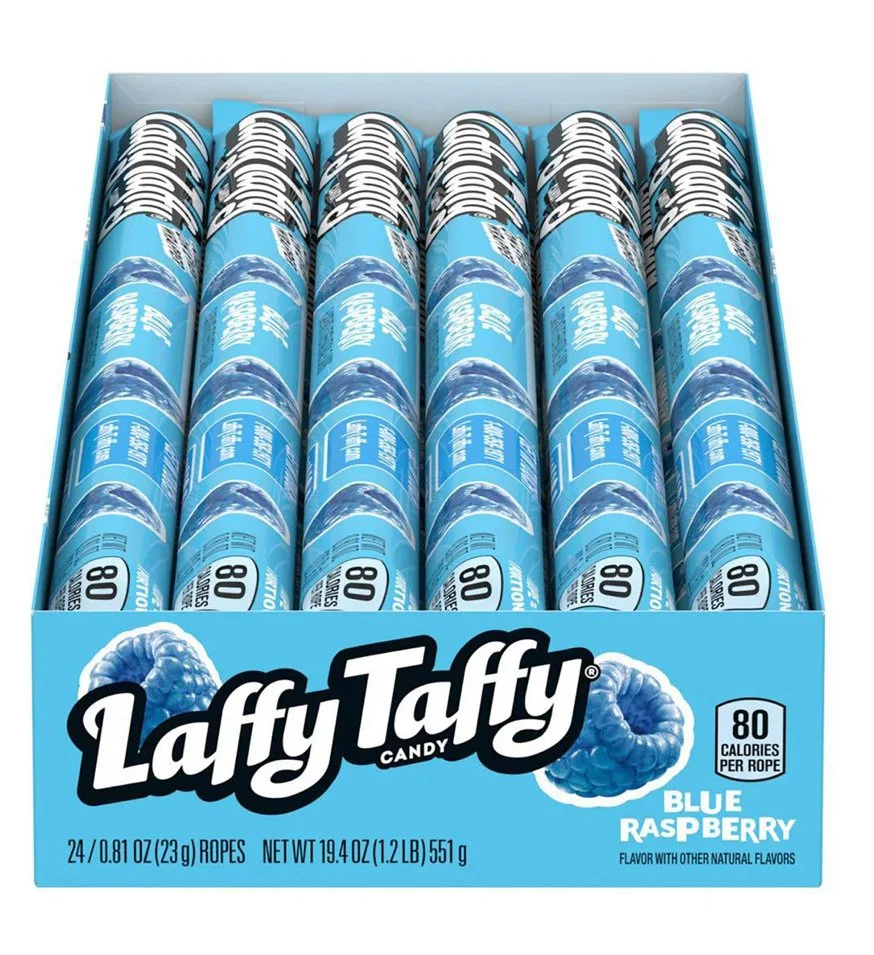 Ferrara Laffy Taffy Blue Raspberry Rope – 24 Count Box