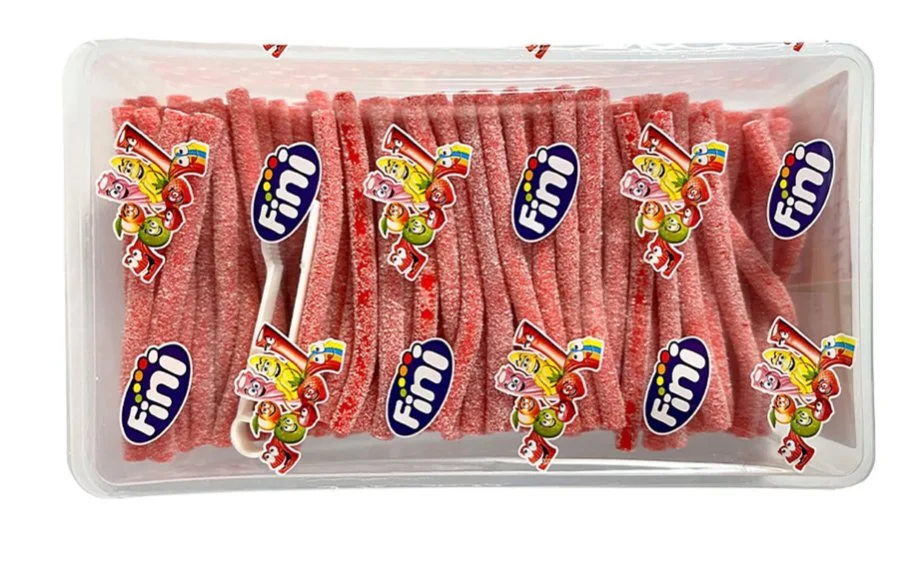 Fini Tuberoos Strawberry Filled Licorice Tubes – 200 Count Tub